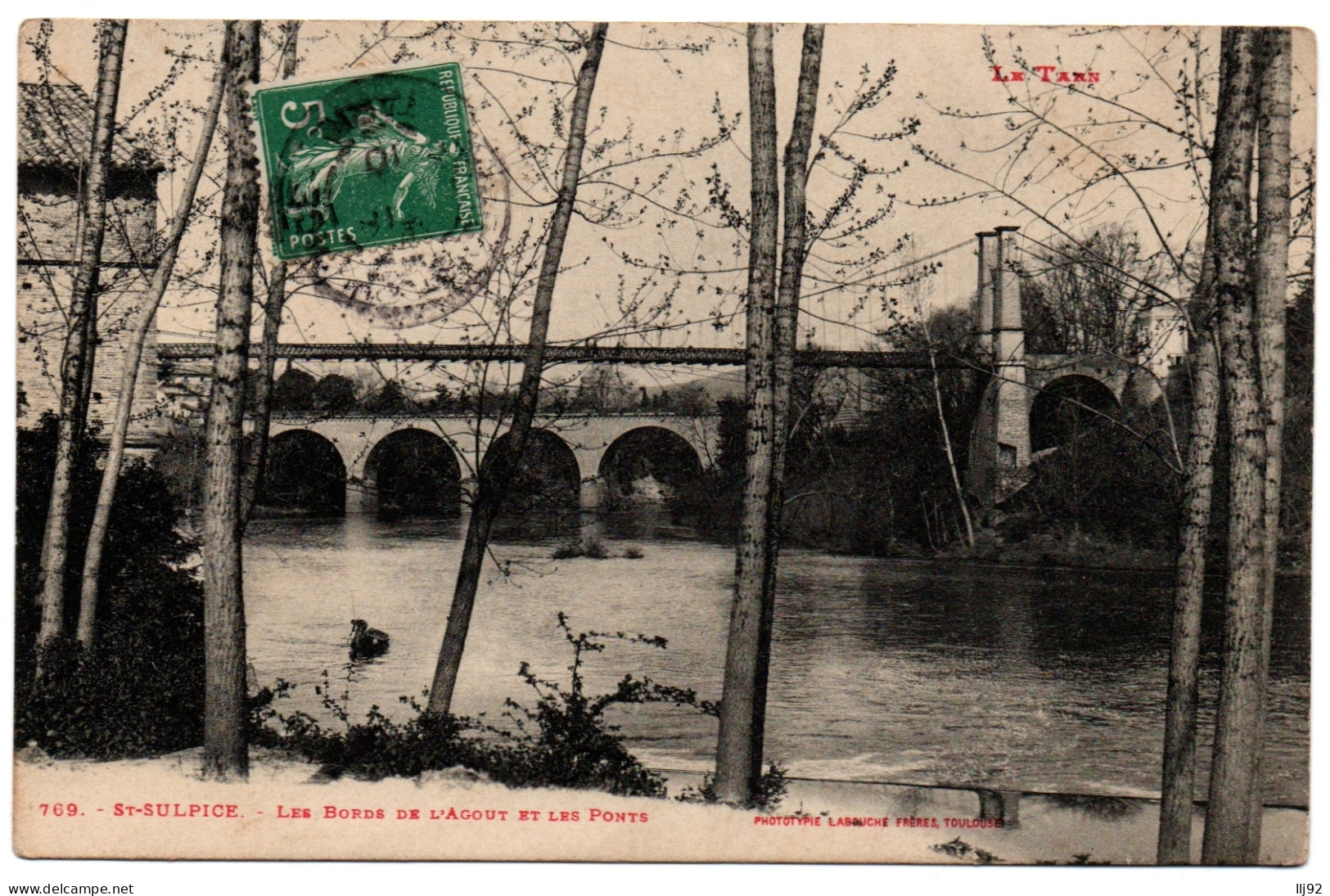 CPA 81 - SAINT SULPICE (Tarn) - 769. Les Bords De L'Agout Et Les Ponts - Saint Sulpice