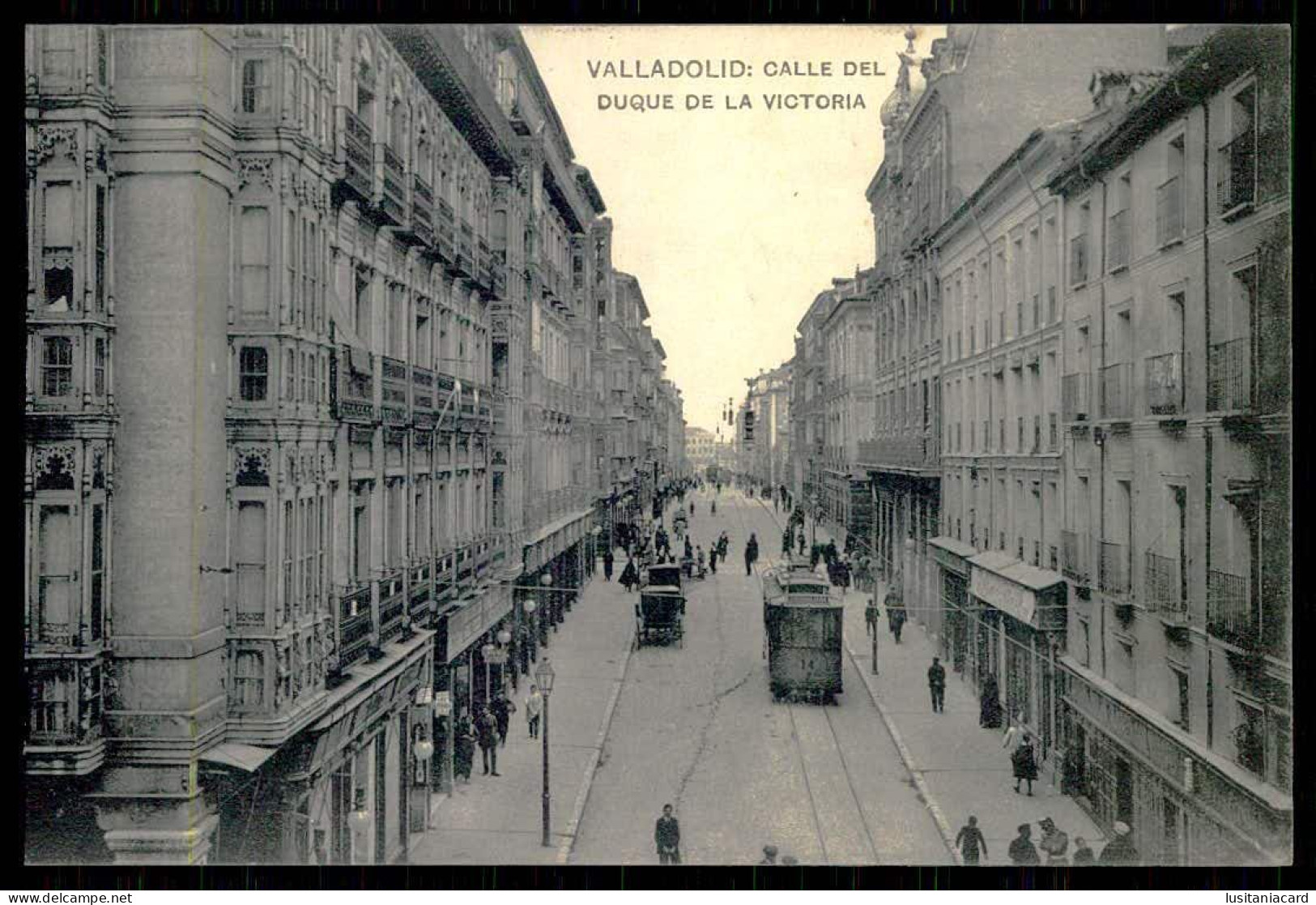 VALLADOLID - Calle Del Duque De La Victoria.( Ed.Fototipia De Hauser Y Menet / L. J.)  Carte Postale - Valladolid