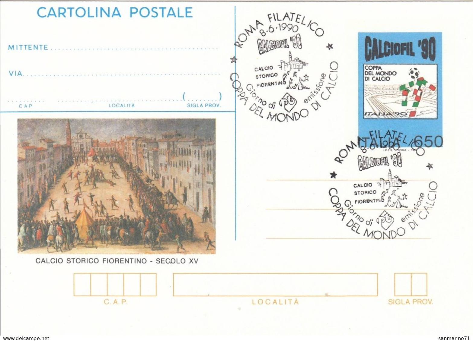 ITALY Postal Stationery 2,football - Andere & Zonder Classificatie