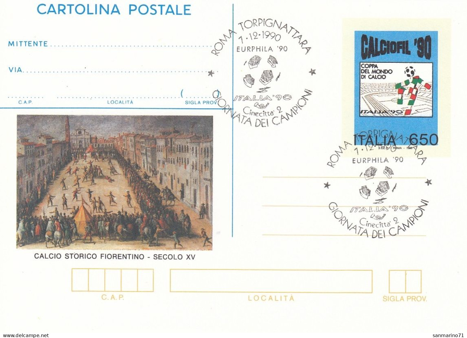 ITALY Postal Stationery 3,football - Autres & Non Classés