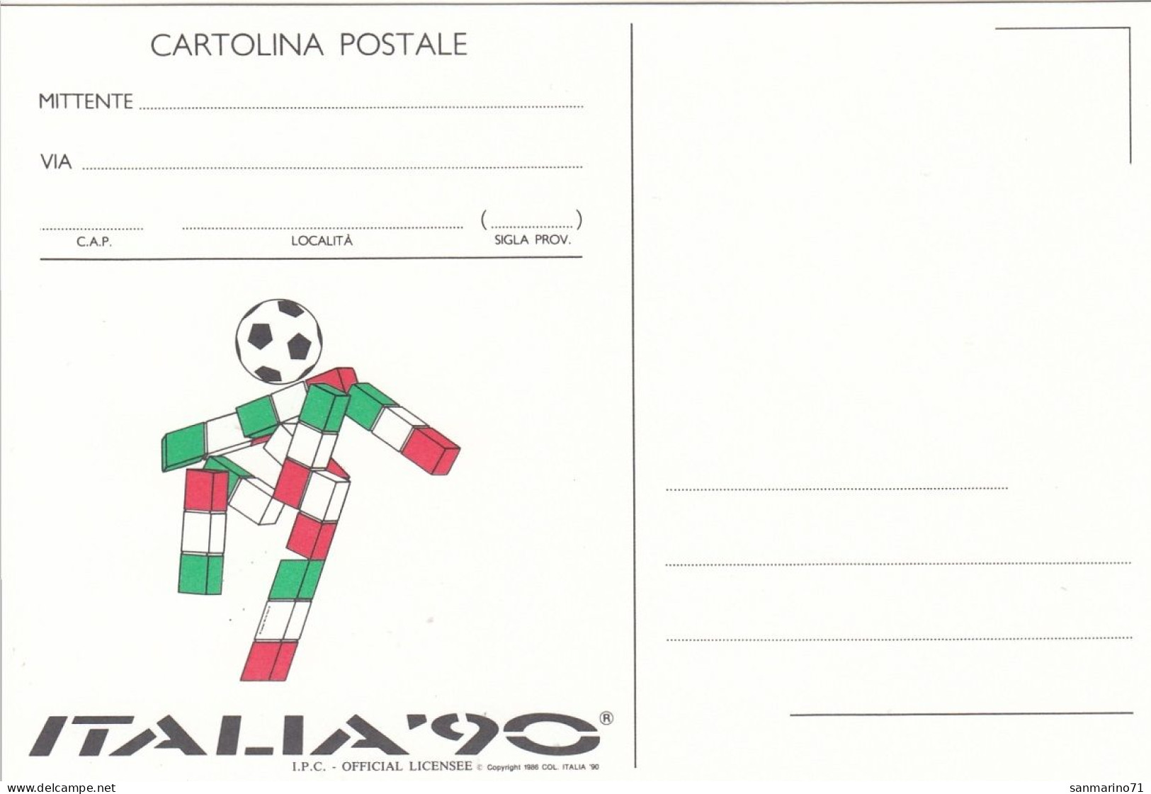 ITALY Postal Stationery 4,football - Autres & Non Classés