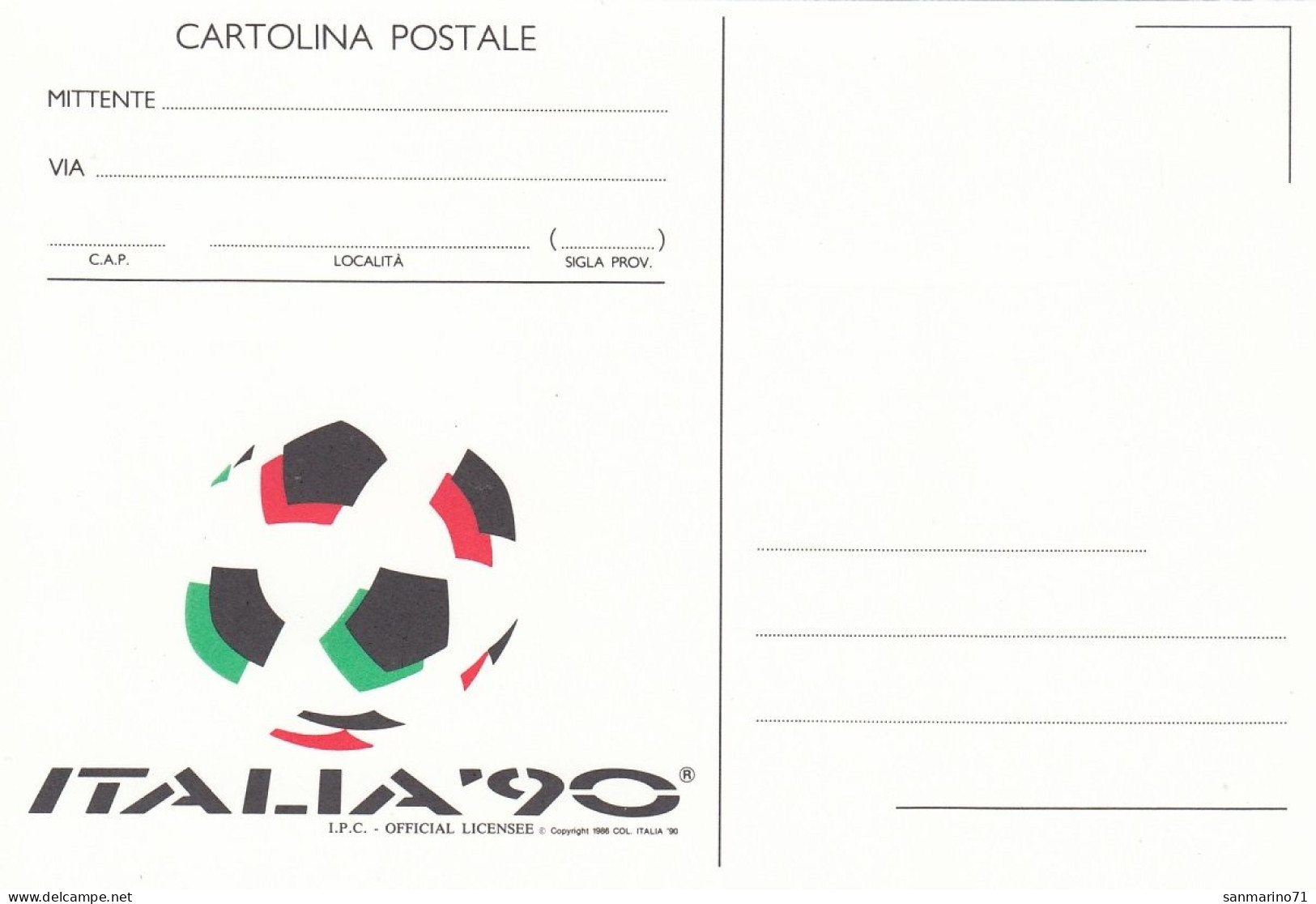 ITALY Postal Stationery 5,football - Other & Unclassified