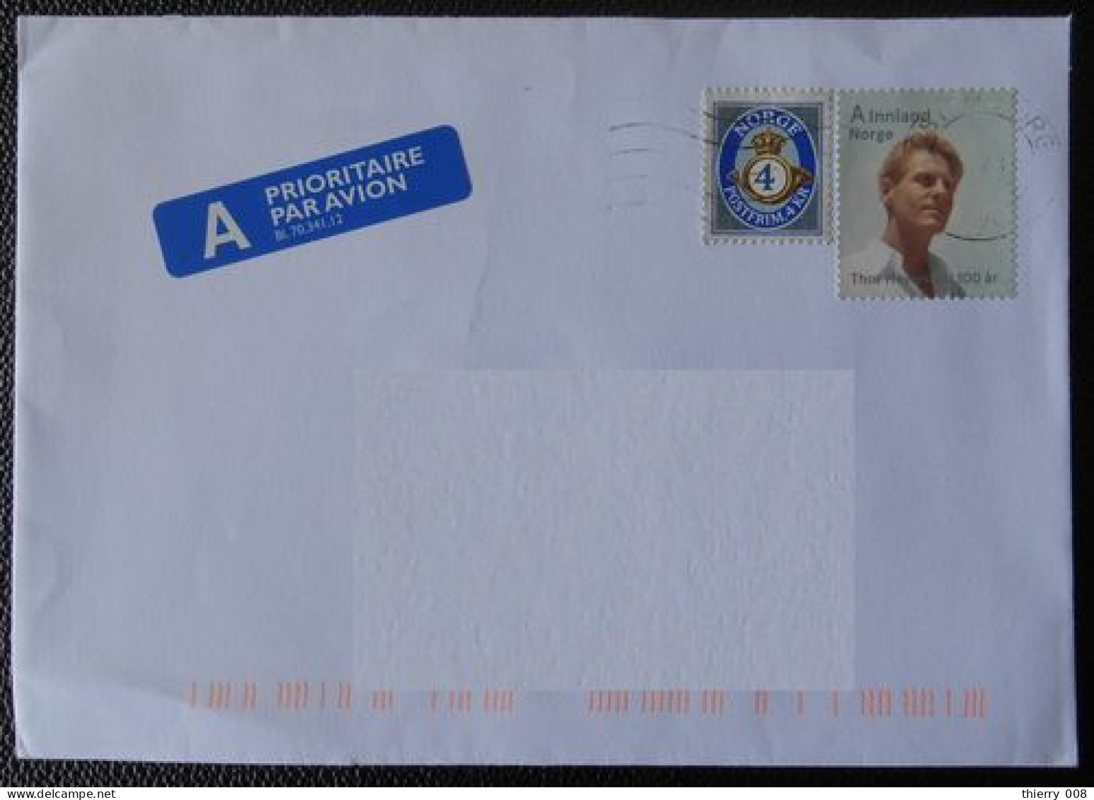 727  Norvège   Enveloppe Timbres Usage Courant Et Thor Heyerdahl - Lettres & Documents