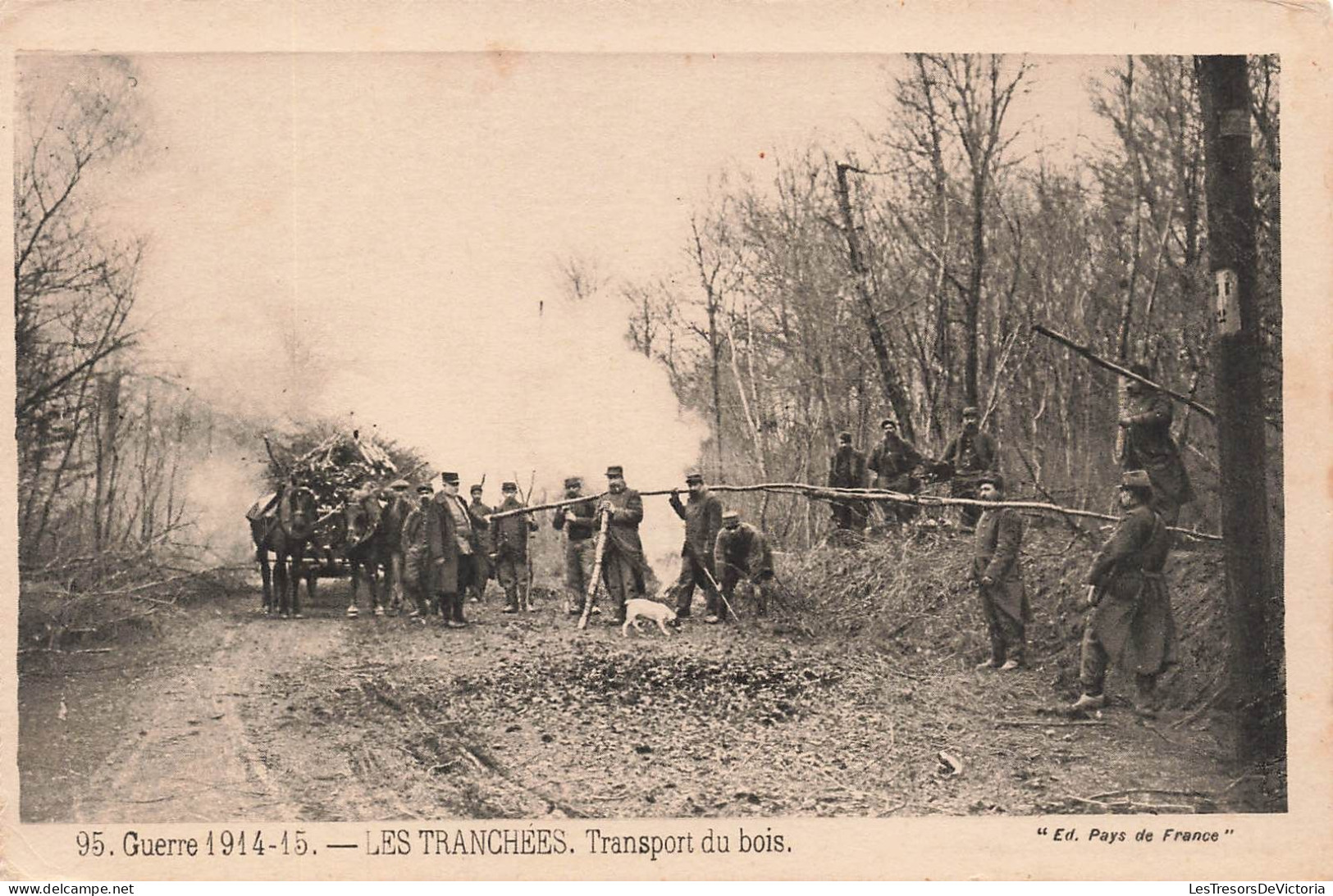 SUISSE - Guerre 1914-15 - Les Tranchées - Transport Du Bois - Carte Postale Ancienne - Genève