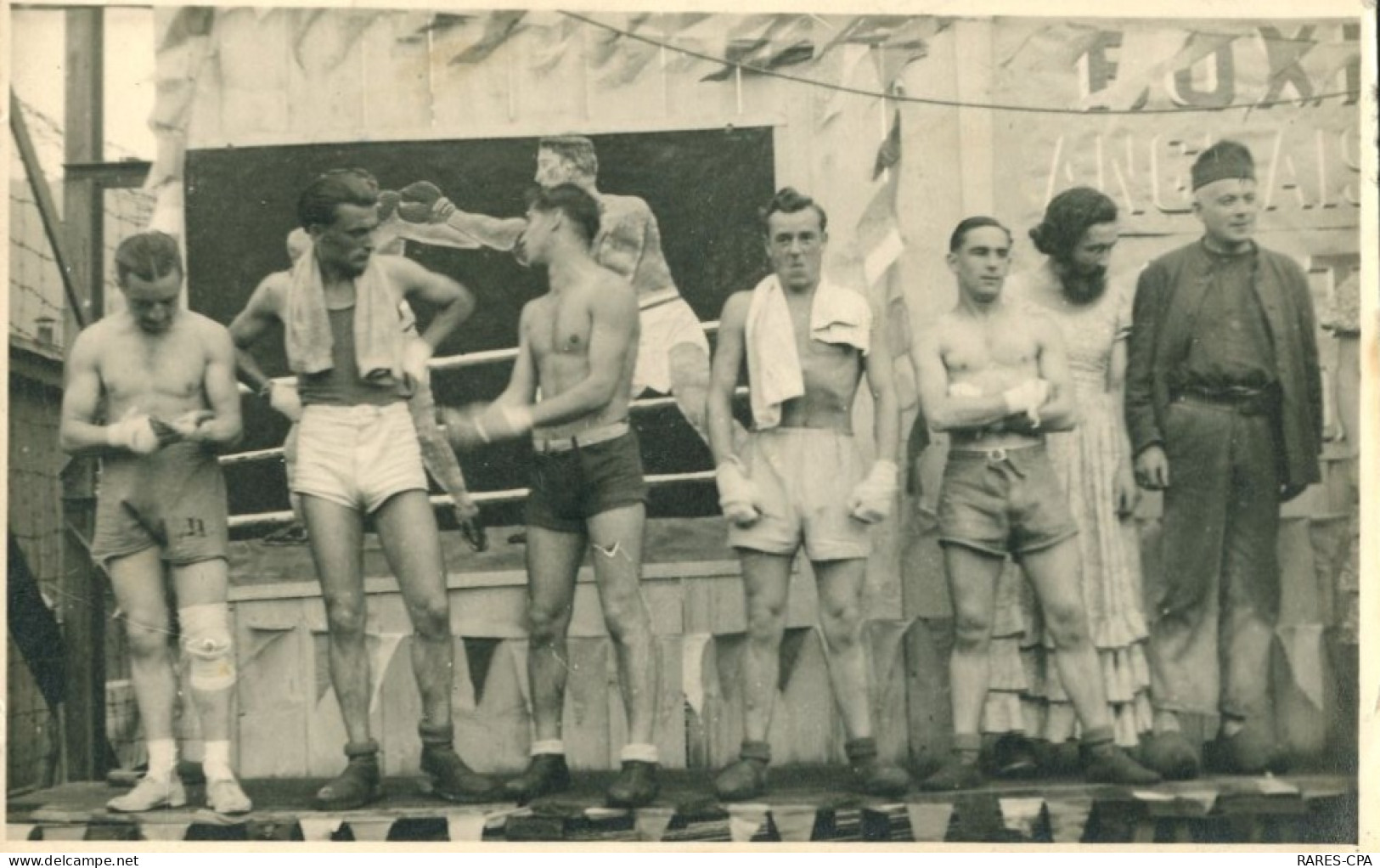 3 Format CPA Photo - Régiment à Identifer - PALAIS DES SPORTS - BOXE ANGLAISE - TTB - Umoristiche