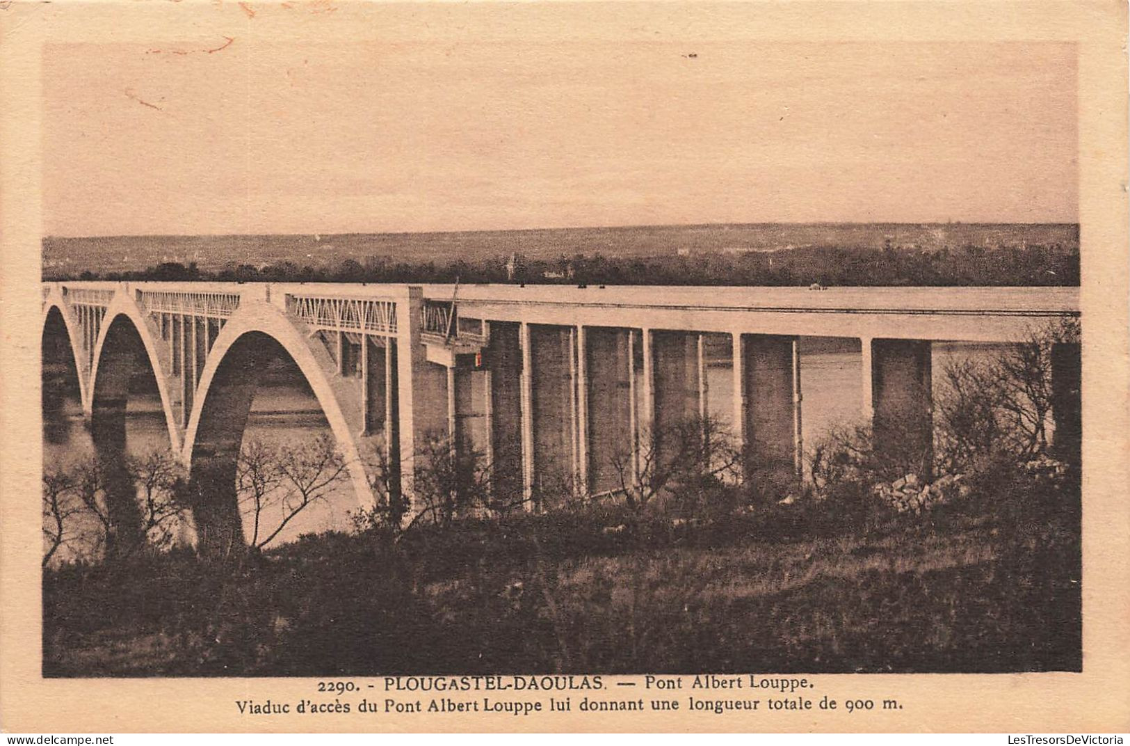 FRANCE - Plougastel Daoulas - Vue Générale Du Pont Albert Louppe -  Carte Postale Ancienne - Plougastel-Daoulas