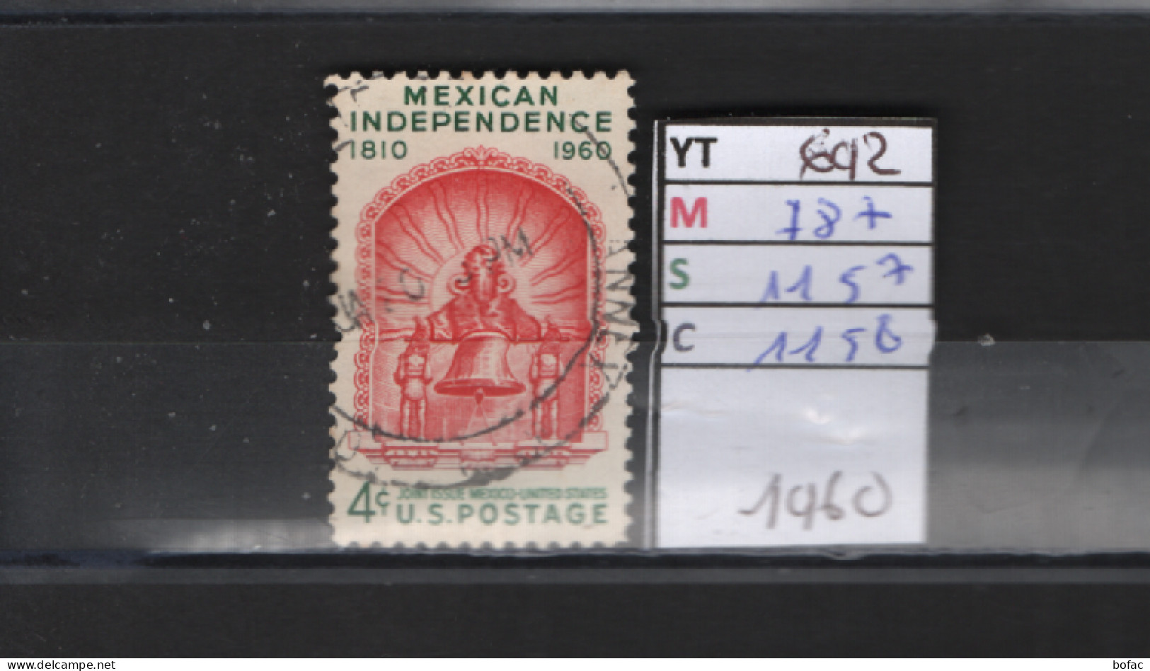 PRIX FIXE Obl 692 YT 787 MIC 1157 SCO 1156 GIB Cloche De L'indépendance 1960 Etats Unis 58A/09 - Used Stamps