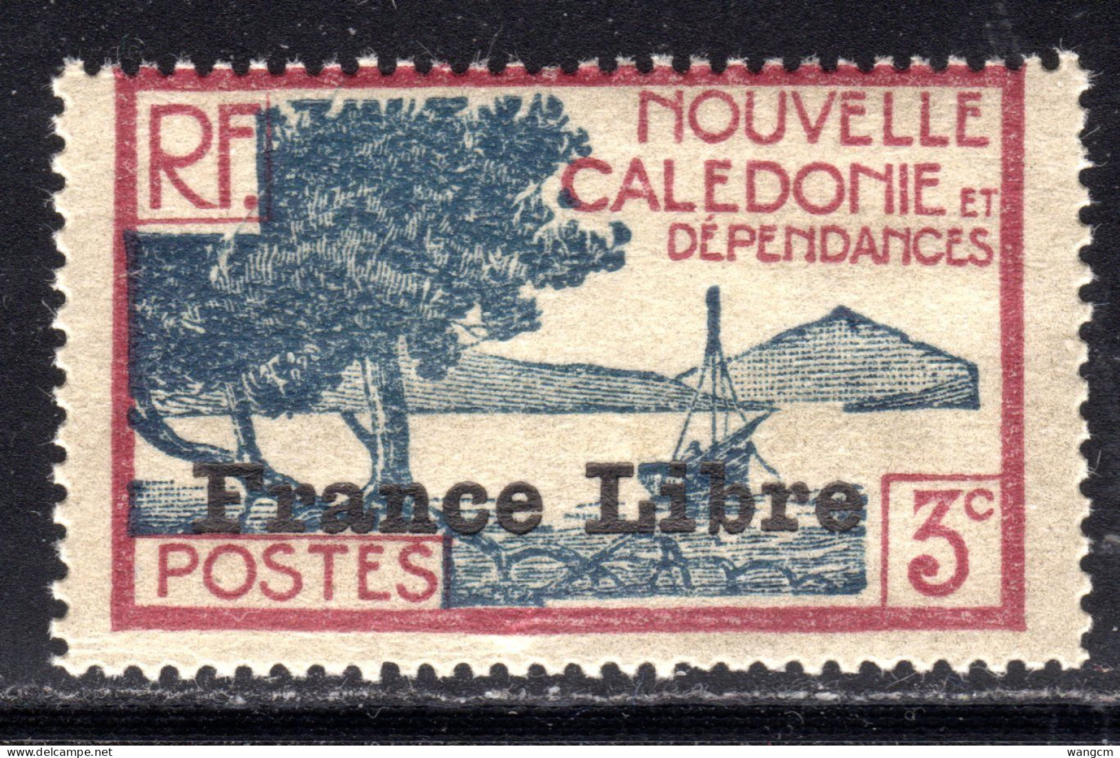 New Caledonia 1941 3c With "France Libre" Opt Very Fine MNH SG234 - Neufs