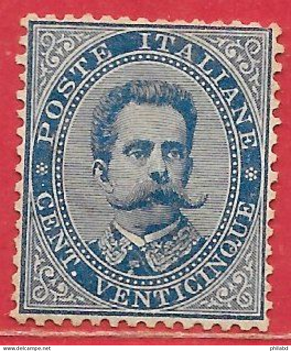 Italie N°36 25c Bleu 1879-82 (*) - Neufs