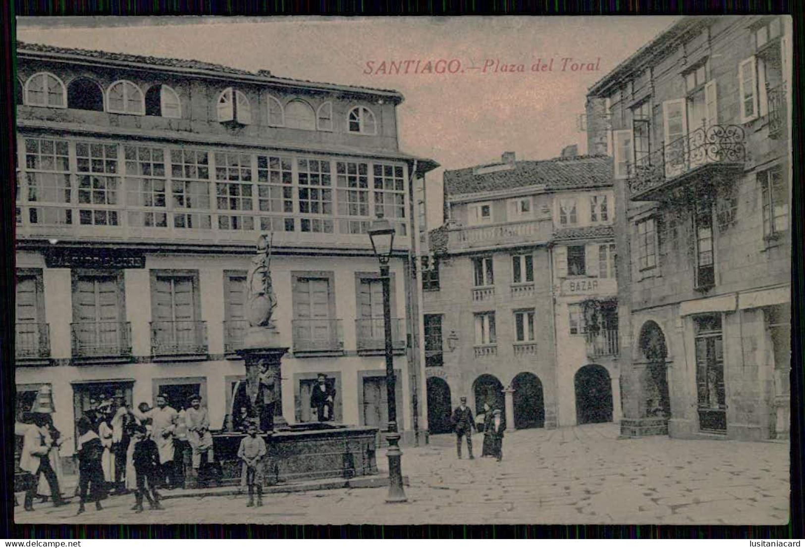 SANTIAGO DE COMPOSTELA - Plaza Del Toral.( Ed. "El Sol" )  Carte Postale - Santiago De Compostela