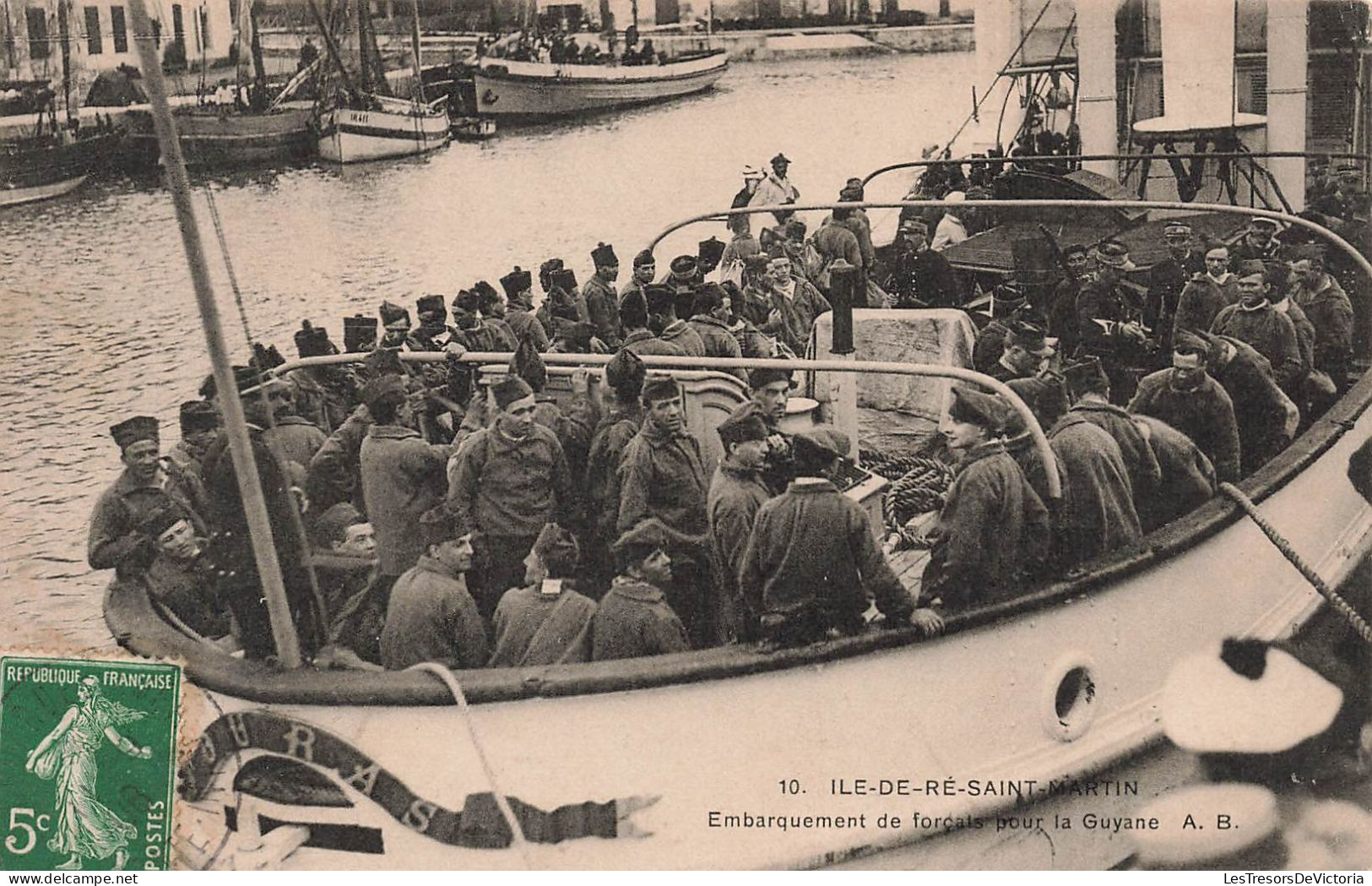 Nouvelle Calédonie - Ile De Ré St Martin - Embarquement De Forçats Pour La Guyane - Carte Postale Ancienne - New Caledonia