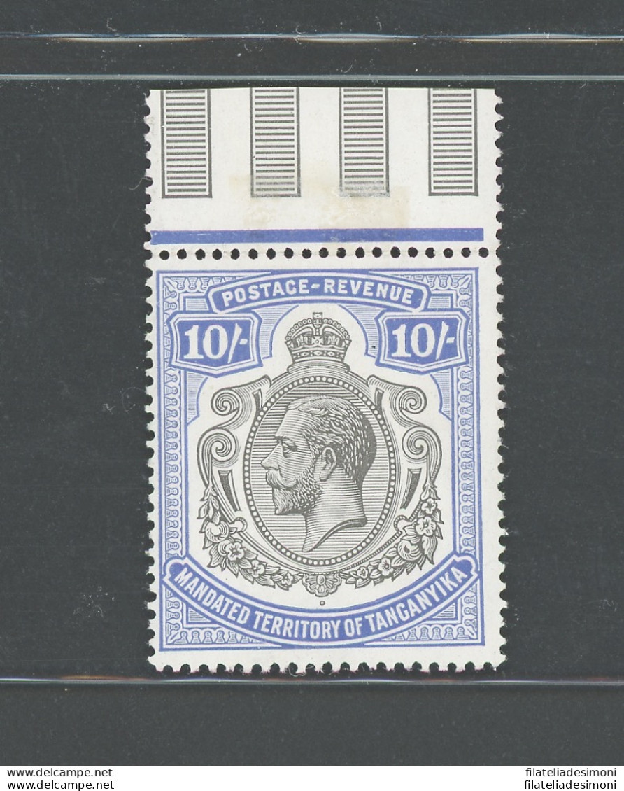 1927-31 Tanganyika - Stanley Gibbons N. 106 - 10 Scellini Deep Blue - MNH** - Altri & Non Classificati