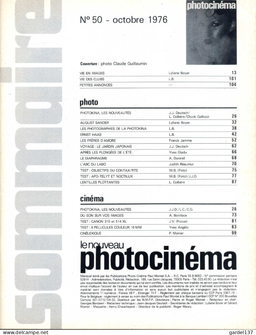Magazine Le Nouveau Photocinéma N°50 - Cinéma