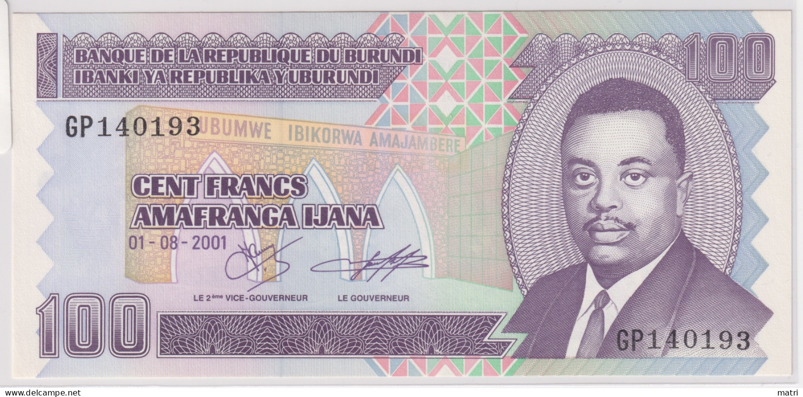 Burundi 100 Francs 2001 P-37c - Burundi