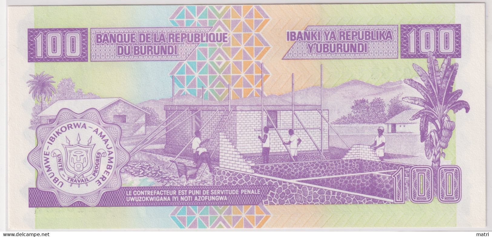 Burundi 100 Francs 2001 P-37c - Burundi