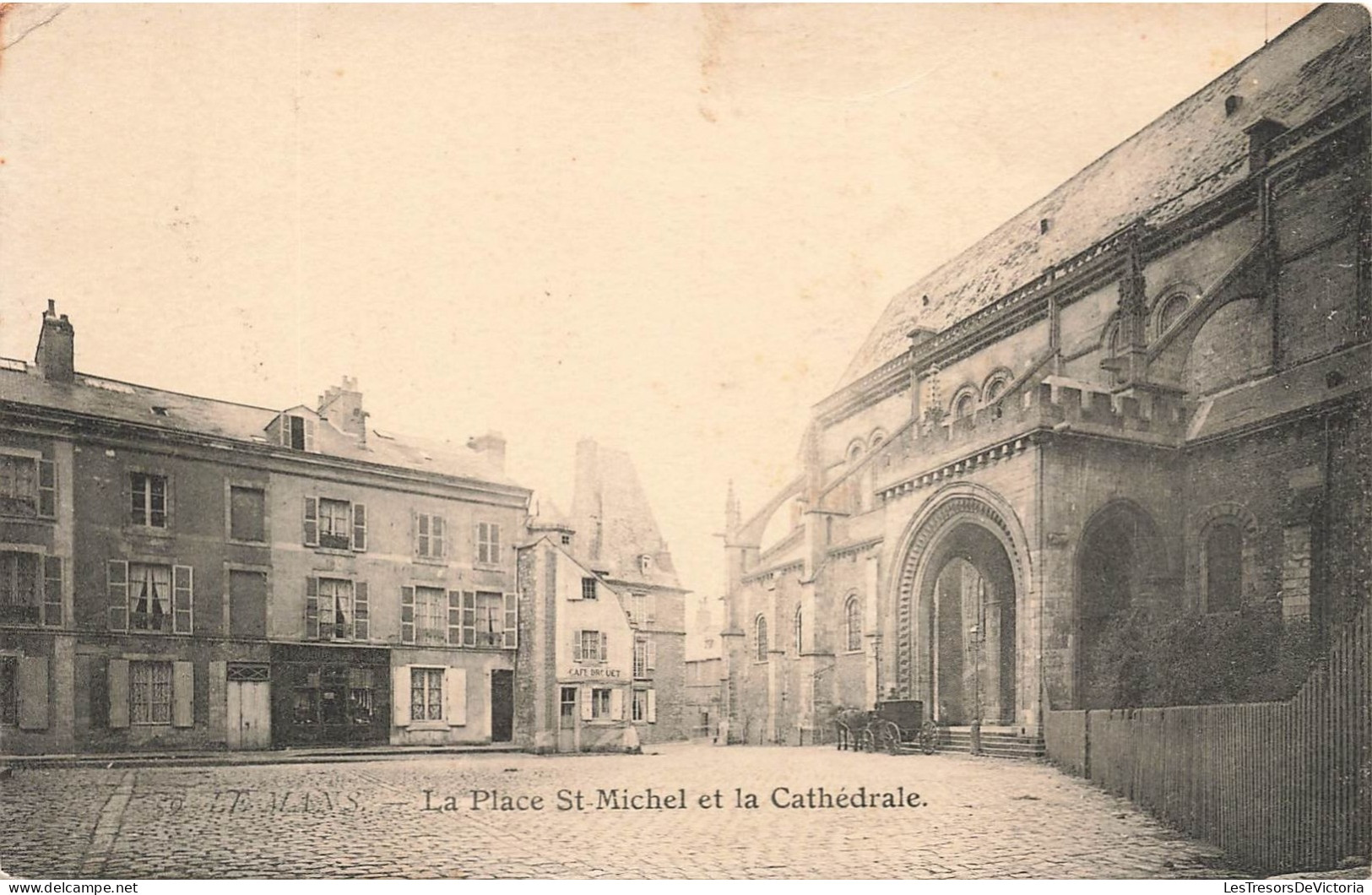 FRANCE - Le Mans - La Place St Michel Et La Cathédrale - Carte Postale Ancienne - Le Mans