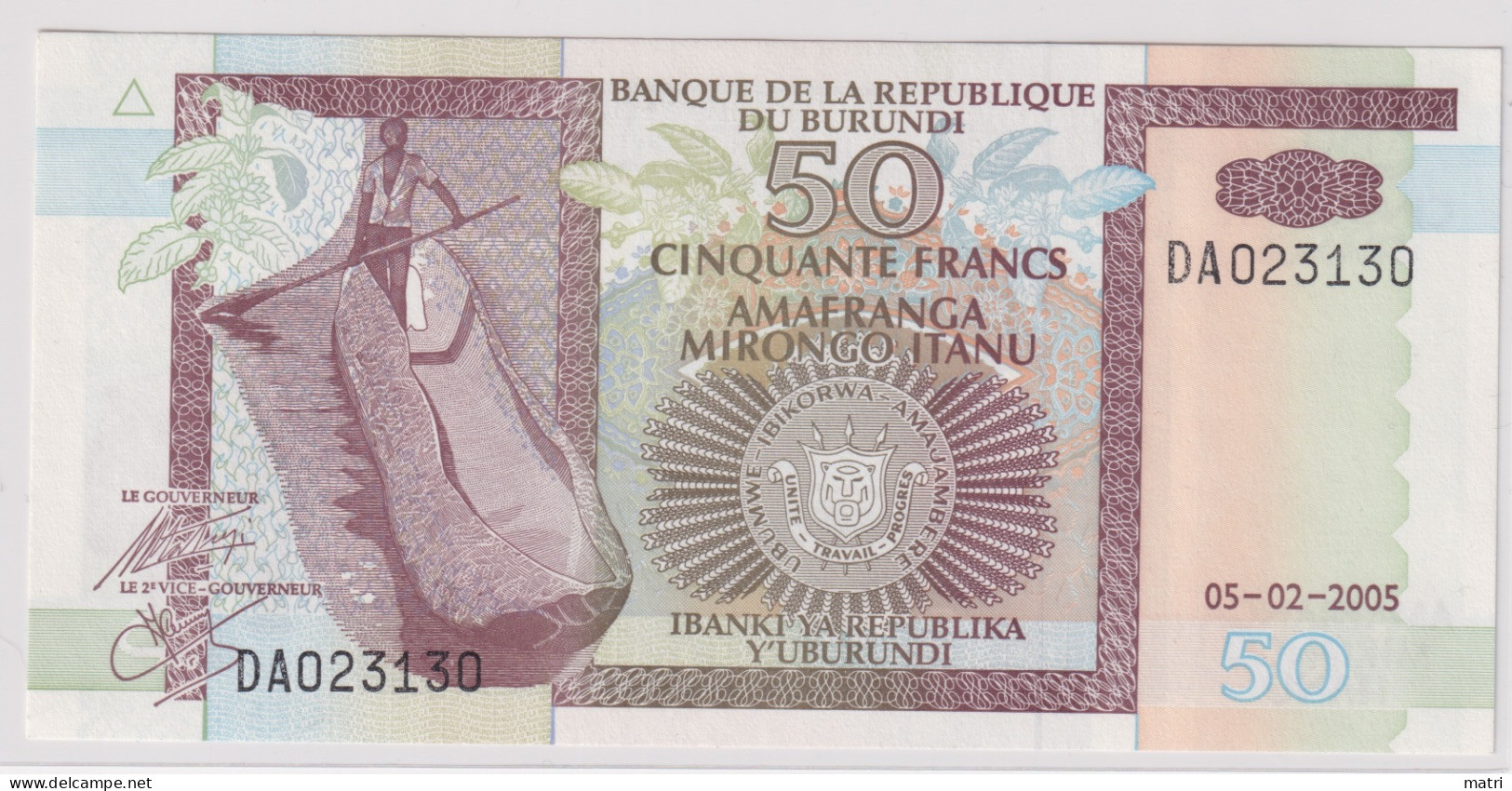 Burundi 50 Francs 2005 P-36e - Burundi