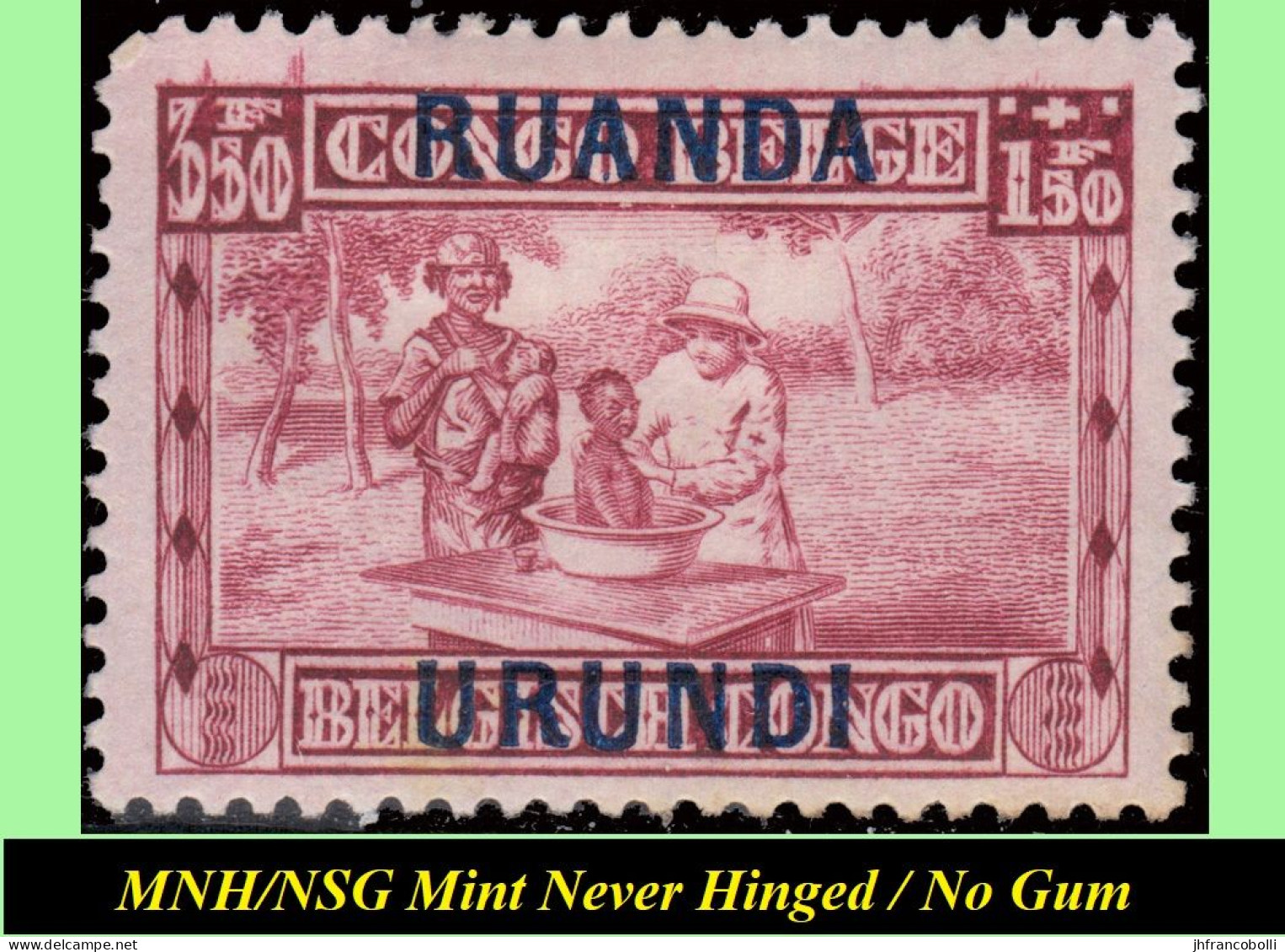 1930 ** RUANDA-URUNDI RU 81/89 FULL MILKDROP SET ( X 9 MNH STAMPS / NO GUM) - Neufs