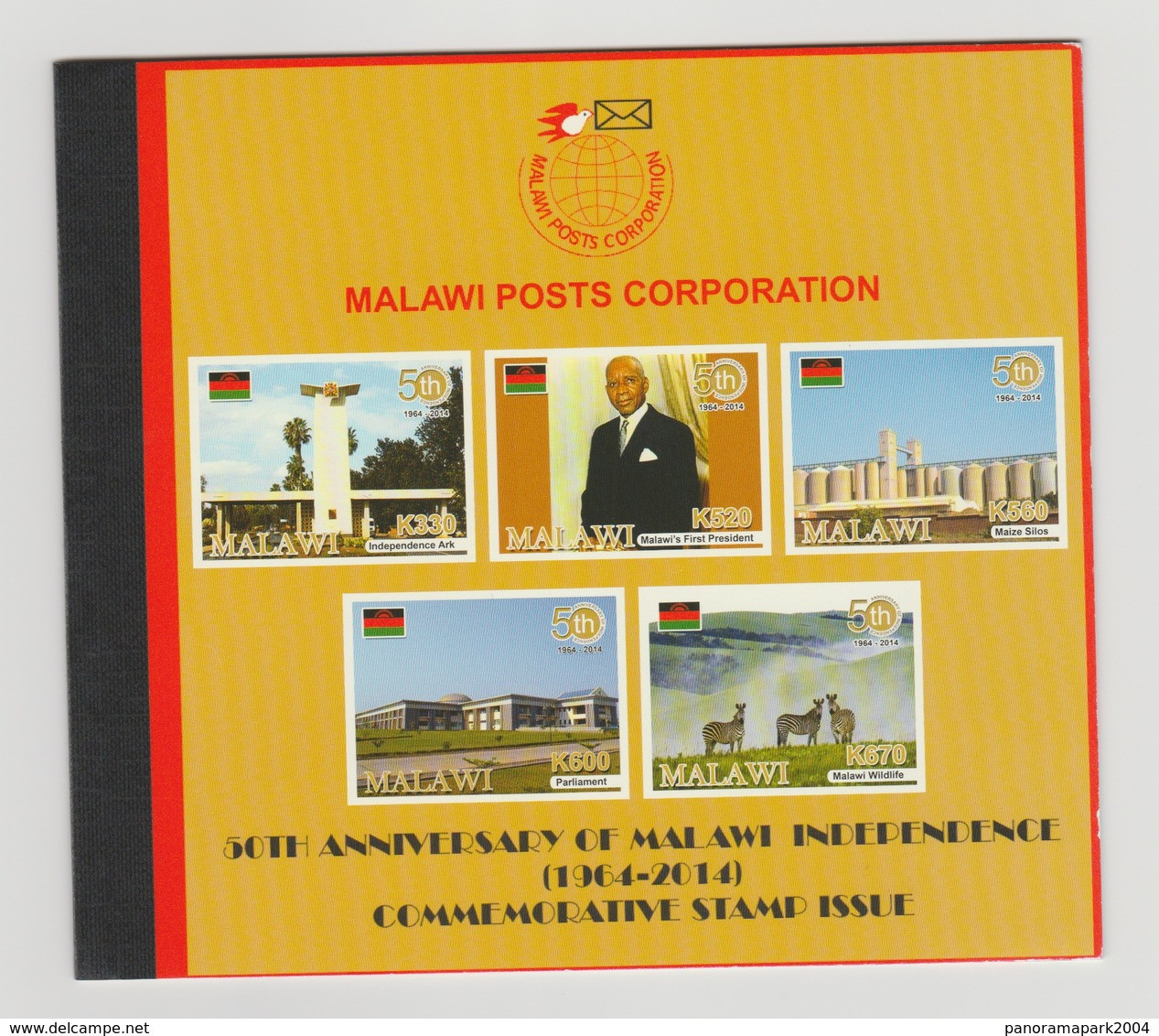 Malawi 2014 Golden Jubilee 50 Years Independance 1964-2014 Zebra Fauna Booklet Carnet Markenheftchen MH MNH** - Malawi (1964-...)