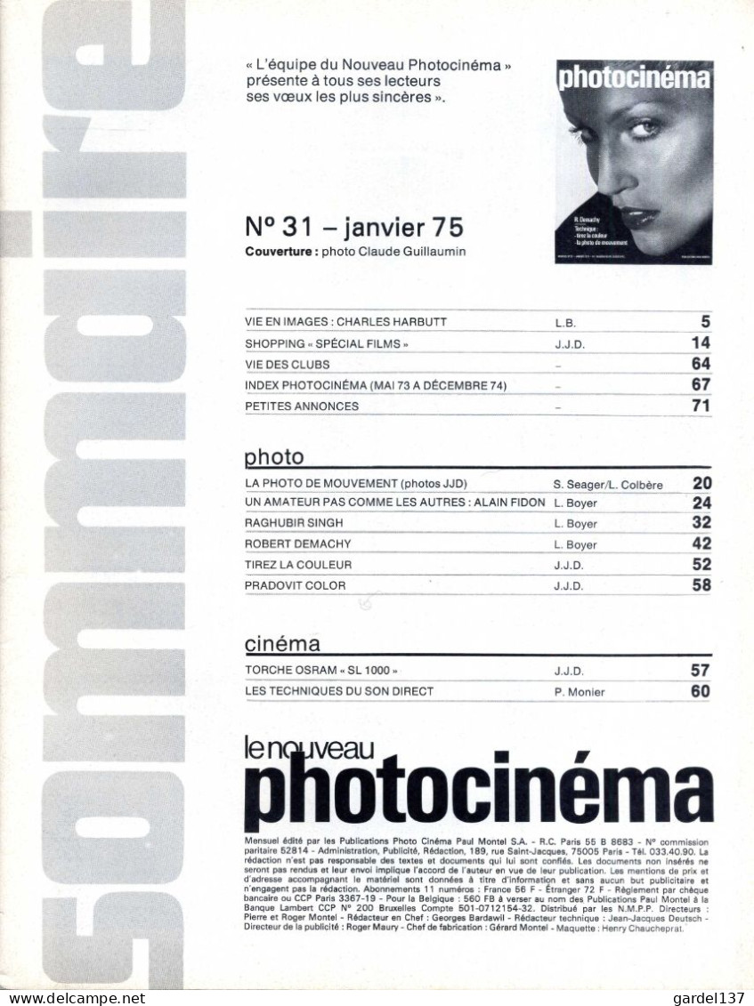 Magazine Le Nouveau Photocinéma N°31 - Cinéma