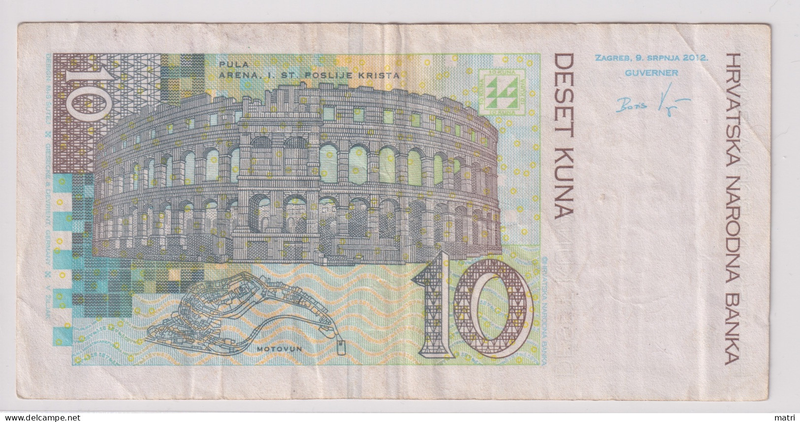 Croatia 10 Kuna 2012 P-38b - Croacia