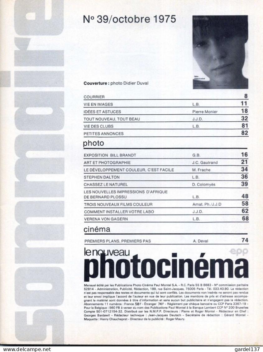 Magazine Le Nouveau Photocinéma N°39 - Cinéma