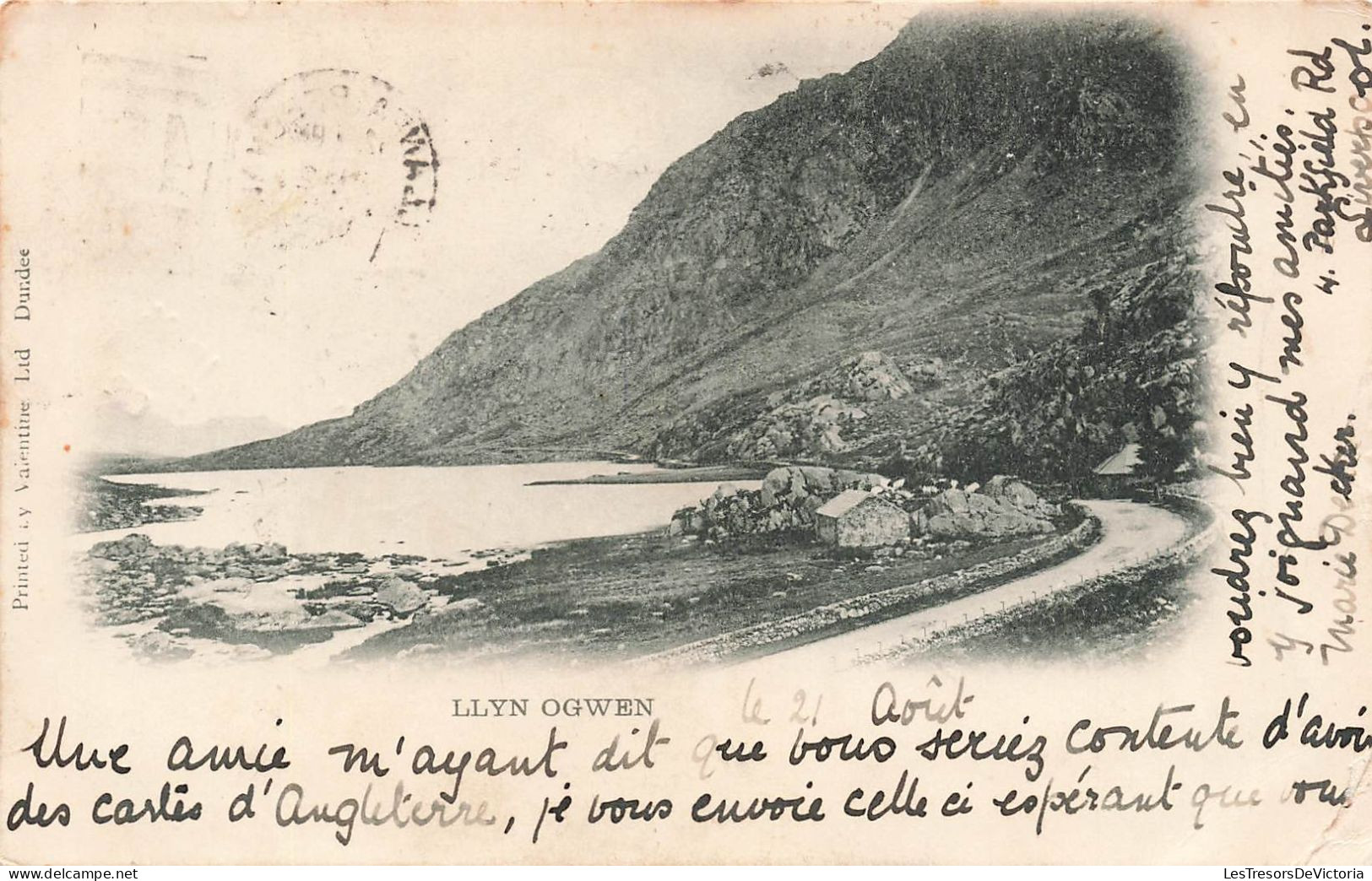 Royaume Unis - Lyyn Ogwen - Oblitéré 1902 - Plage - Montagne -  Carte Postale Ancienne - Caernarvonshire