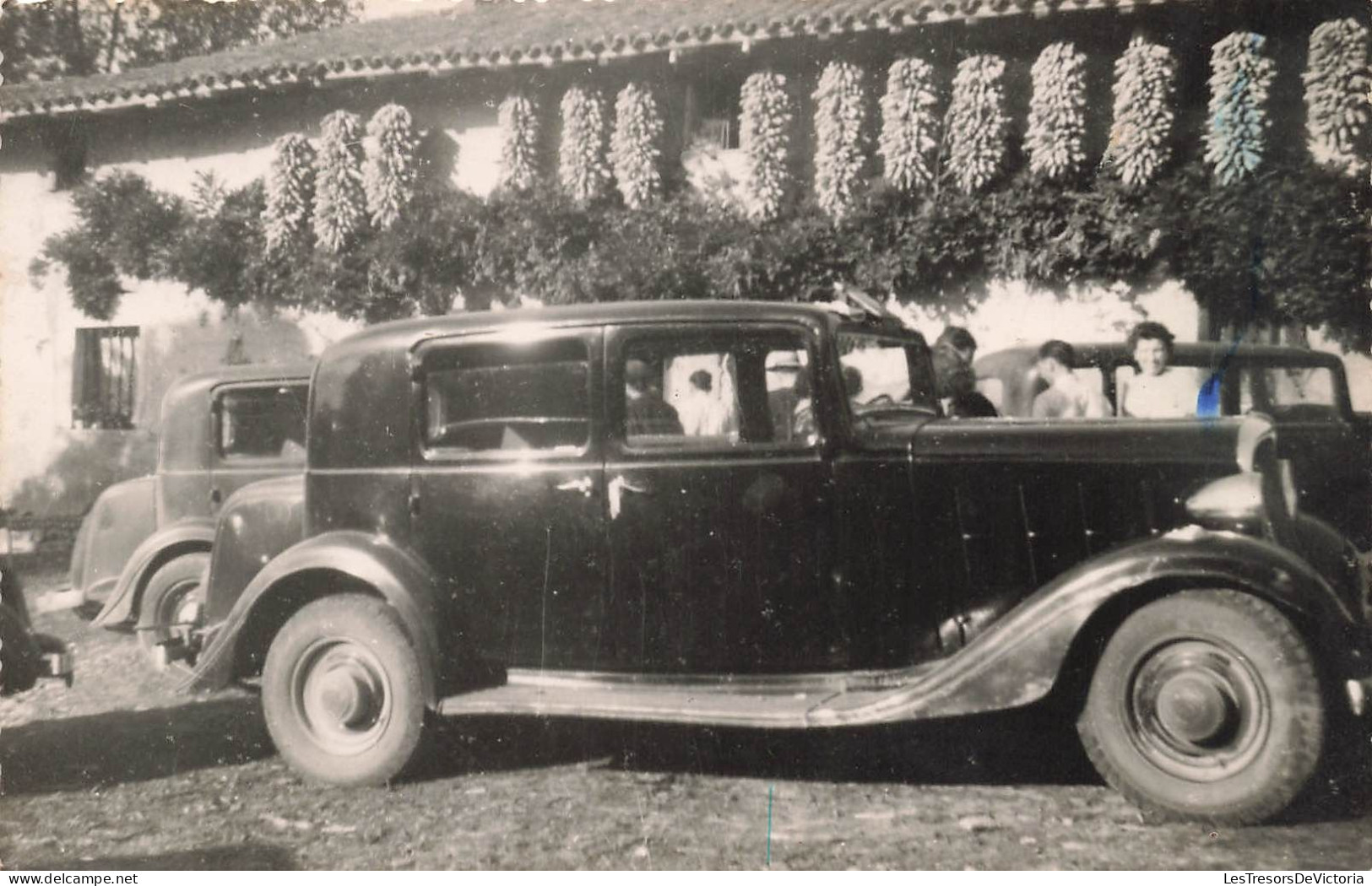 Carte Photo - Automobile - Bords Dentelés - Animé -  Carte Postale Ancienne - Other & Unclassified