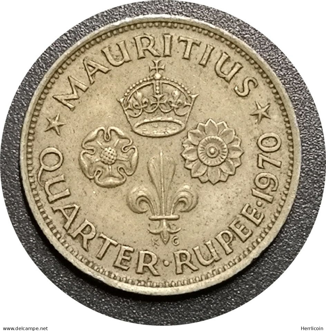 Monnaie Maurice - 1970 - Quart De Roupie Elizabeth II - Mauritius