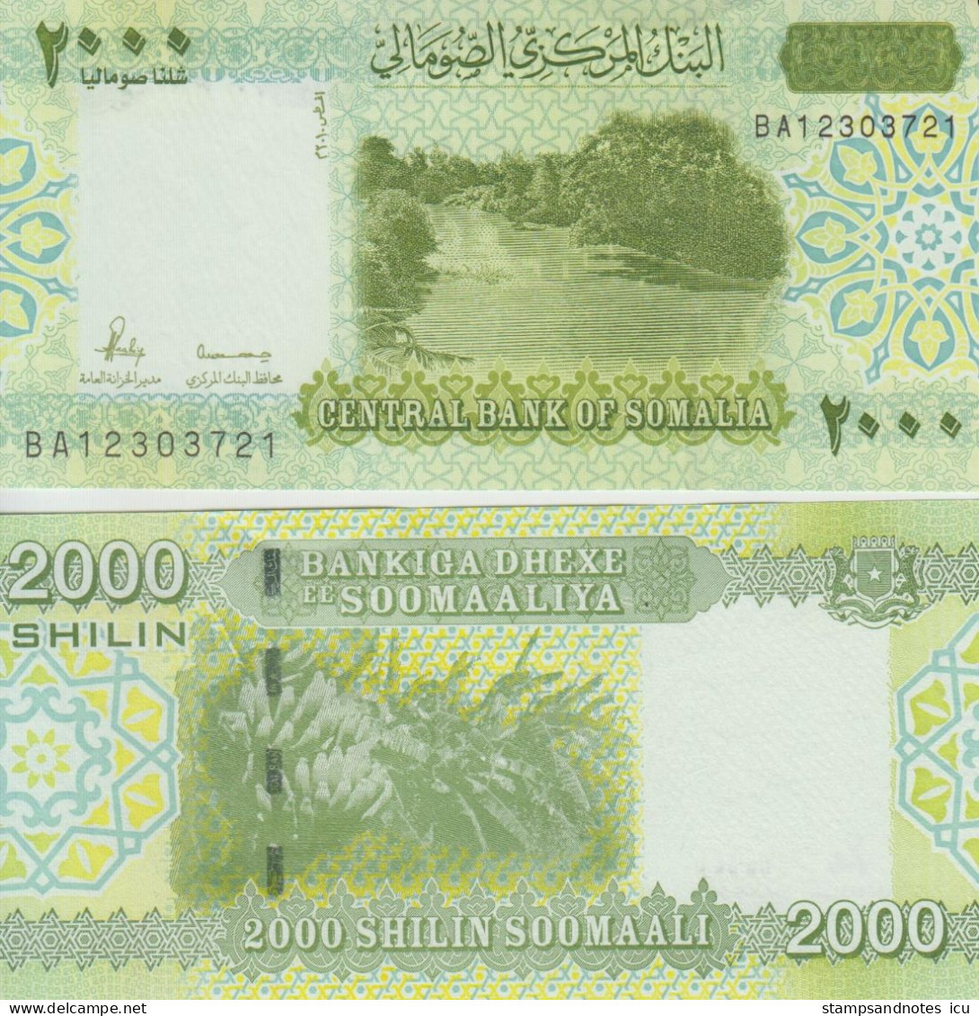 SOMALIA 2000 Shilin 2010 P W39 UNC - Somalië