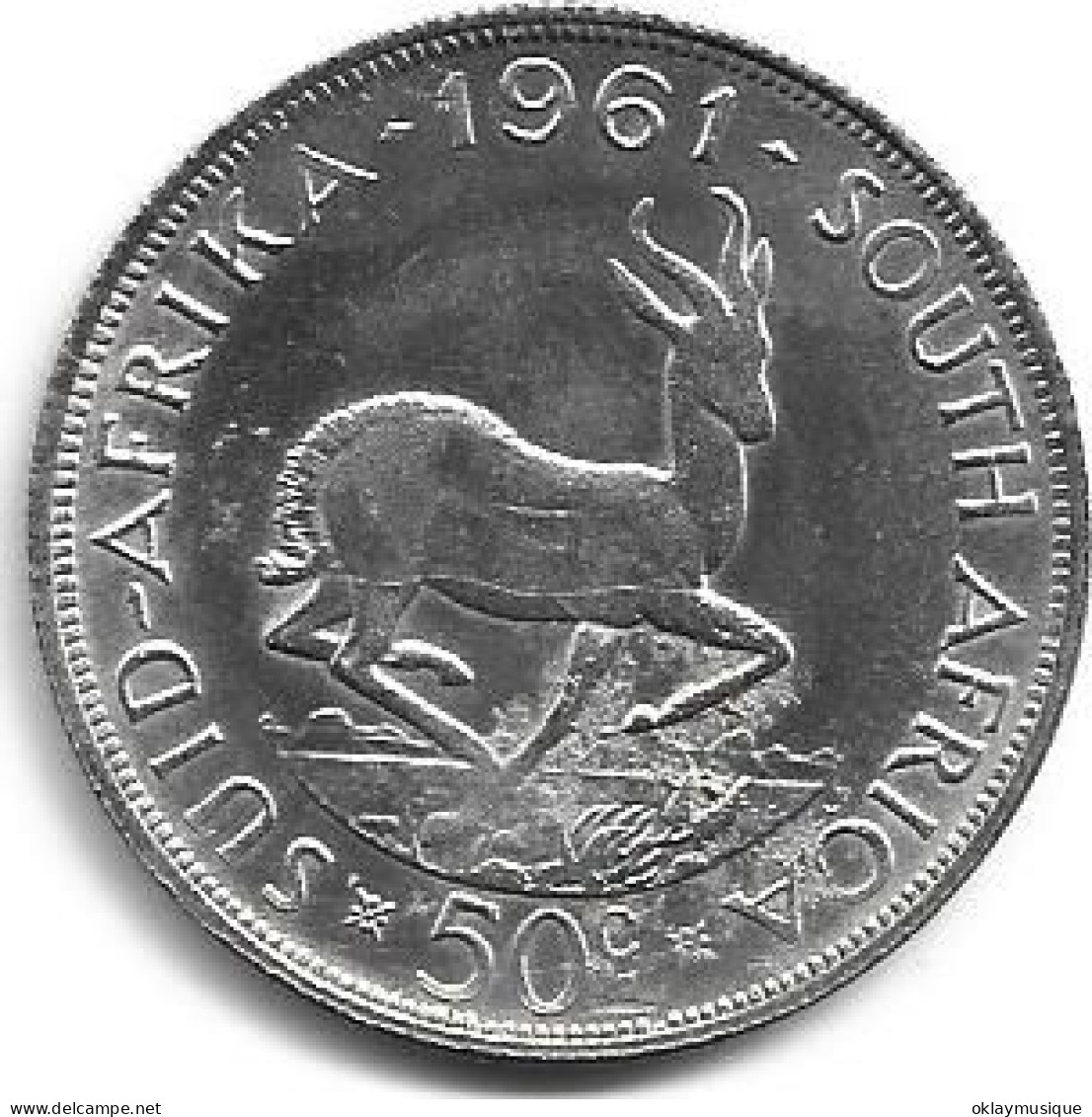 Afrique Du Sud 50c 1961 Dimension 33,1 MM - South Africa
