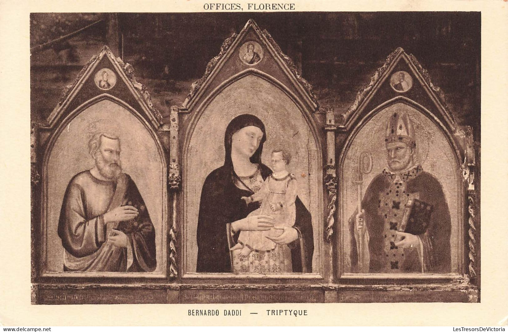 RELIGIONS & CROYANCES - Bernando Daddi - Triptyque - Carte Postale Ancienne - Tableaux, Vitraux Et Statues