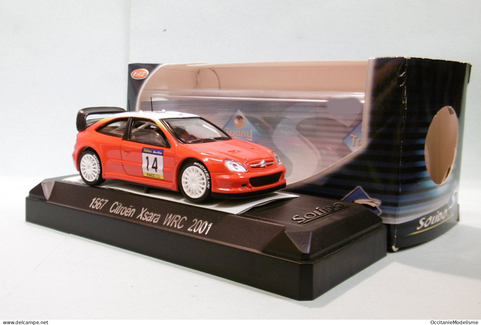 Solido - CITROEN Xsara T4 WRC 2001 #14 Réf. 1567 BO 1/43 - Solido