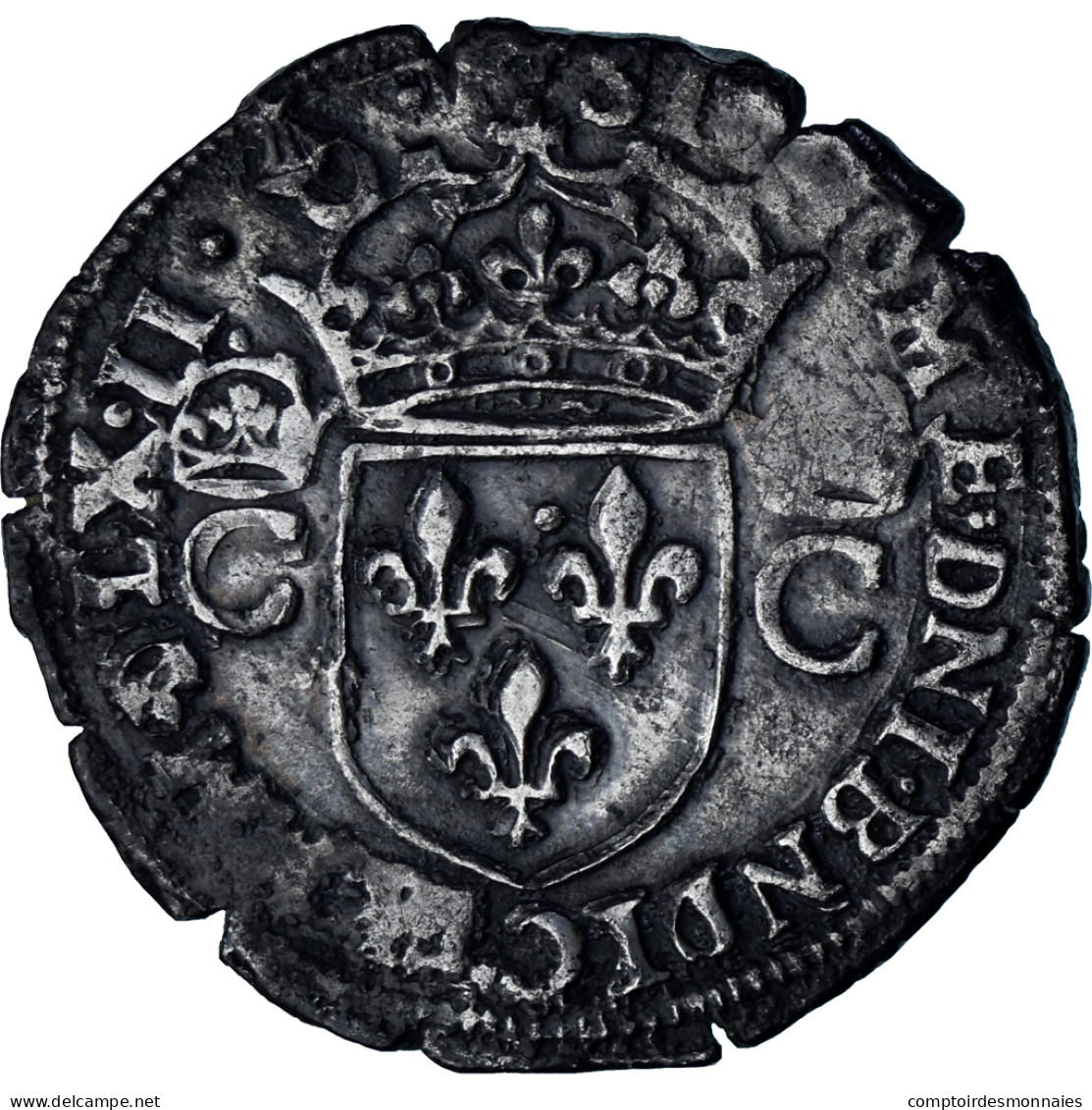 France, Charles IX, Teston, 1562, Bordeaux, 2nd Type, Argent, TTB, Gadoury:429 - 1560-1574 Charles IX