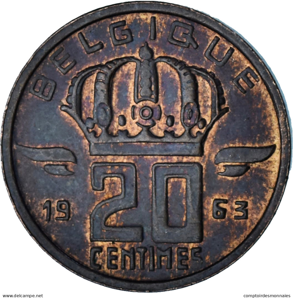 Belgique, 20 Centimes, 1963 - 20 Cent