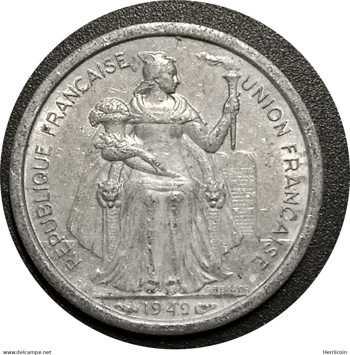 Monnaie Nouvelle-Calédonie - 1949 - 1 Franc Union Française - Neu-Kaledonien