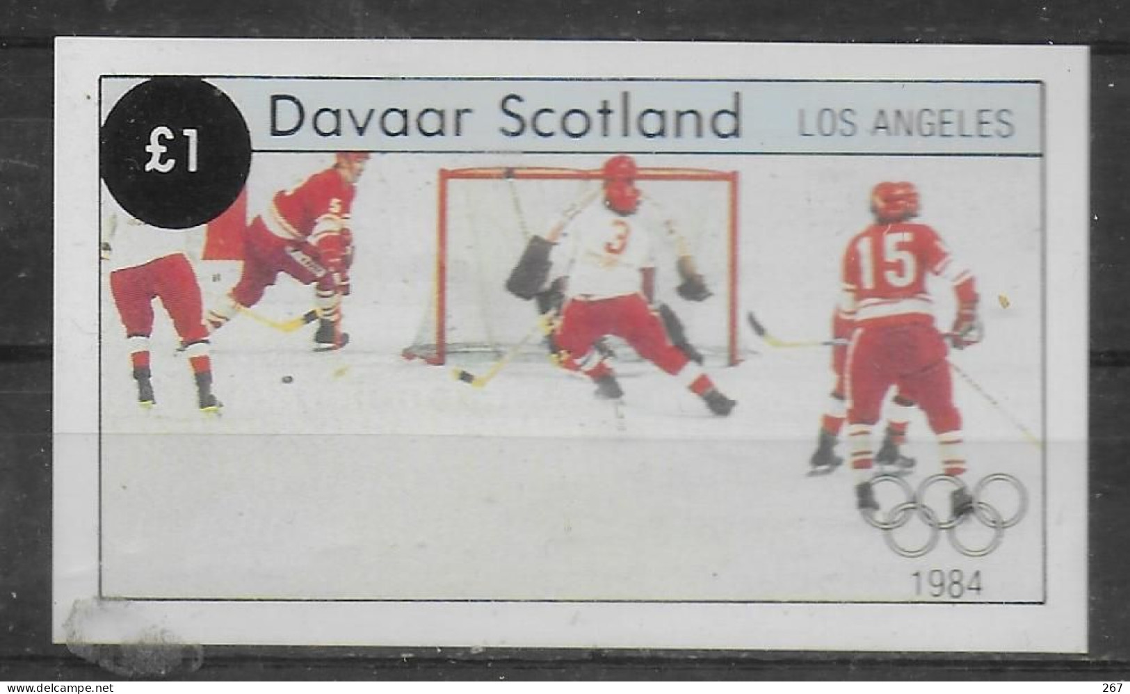 DAVAAR  BF * *  NON DENTELE  Jo 1984 Hockey Sur Glace - Eishockey