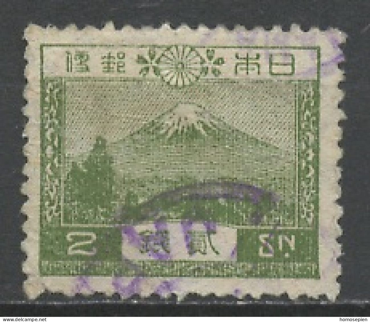 Japon - Japan 1926 Y&T N°191 - Michel N°177 (o) - 2s Mont Fuji - Usados