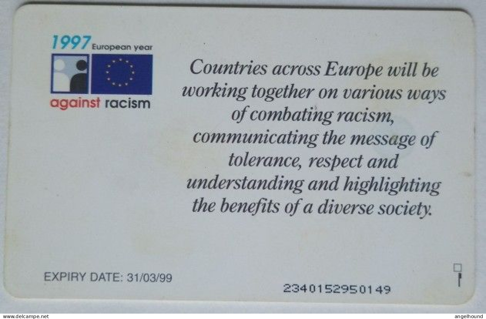 UK BT  £2 Chip Card - 1997 European Year Against Racism  ( Special Edition ) - Autres & Non Classés