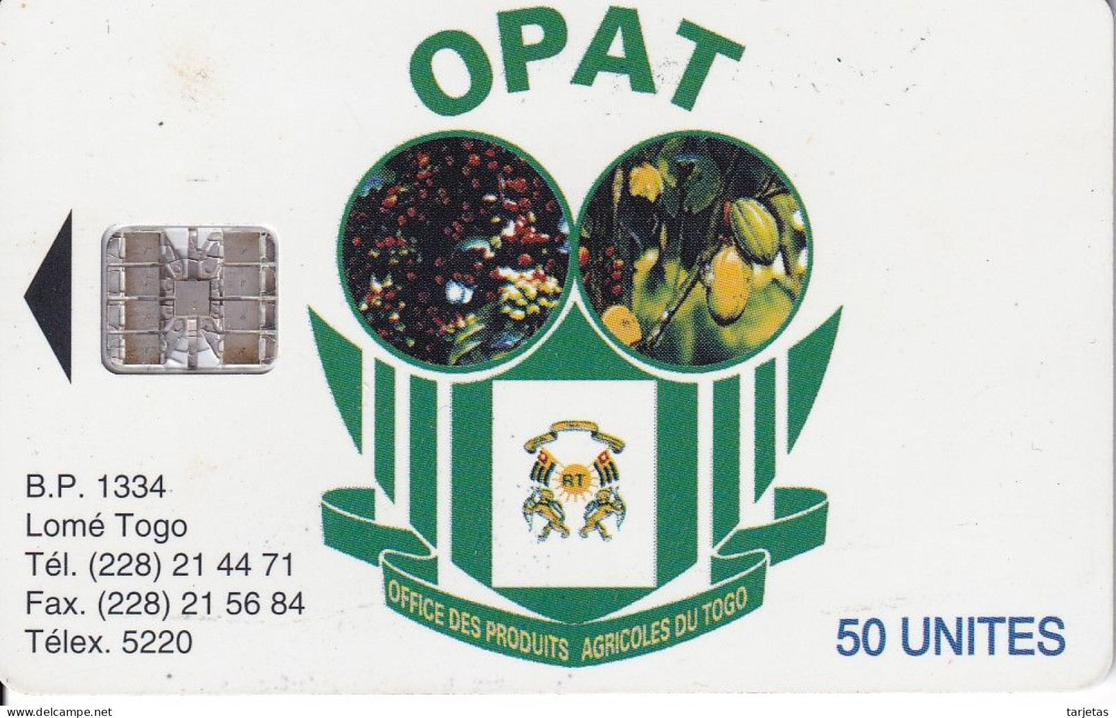 TARJETA DE TOGO DE 50 UNITES DE OPAT - Togo