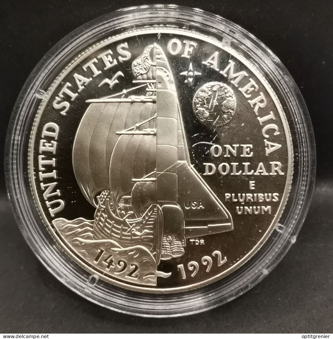 1 DOLLAR BE ARGENT 1992 P CHRISTOPHE COLOMB USA / PROOF SILVER - Non Classés