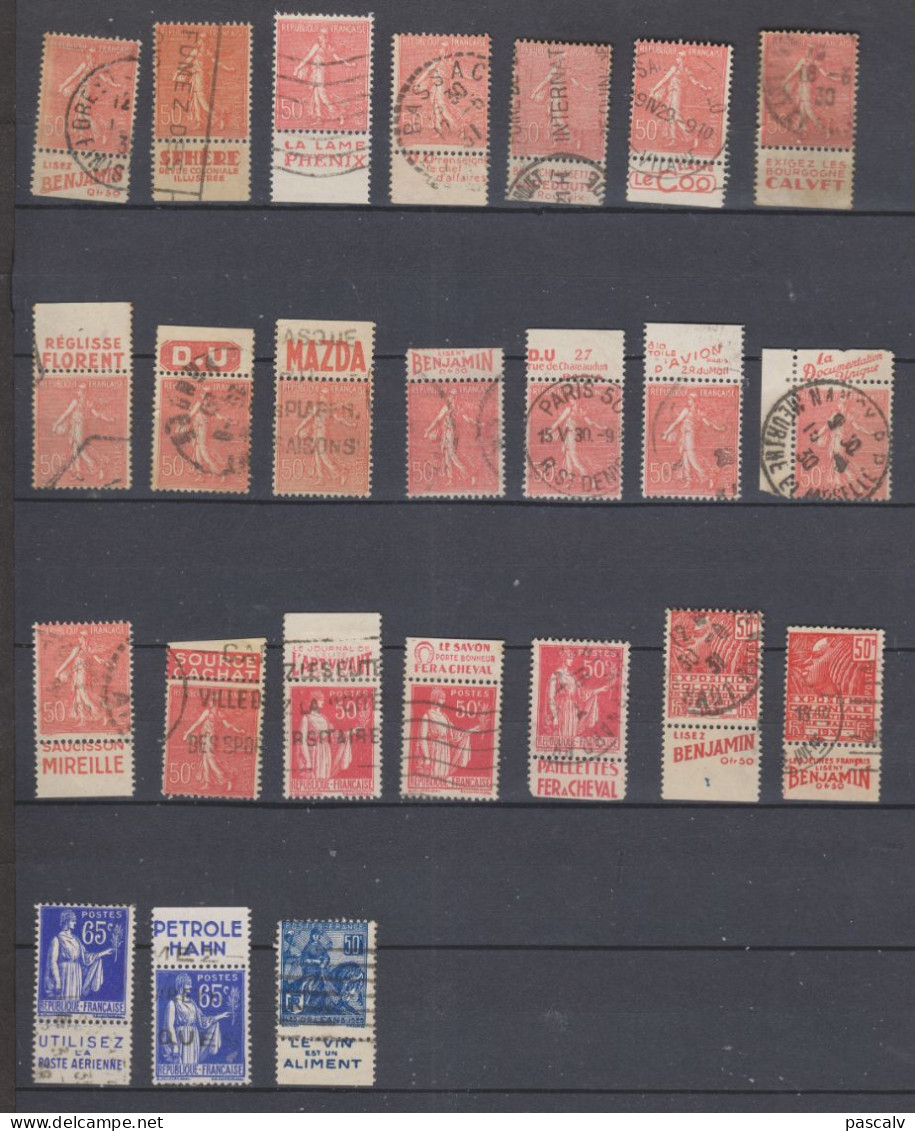 Lot De 24 Timbres Pubs Oblitérés Tous Differents - Used Stamps