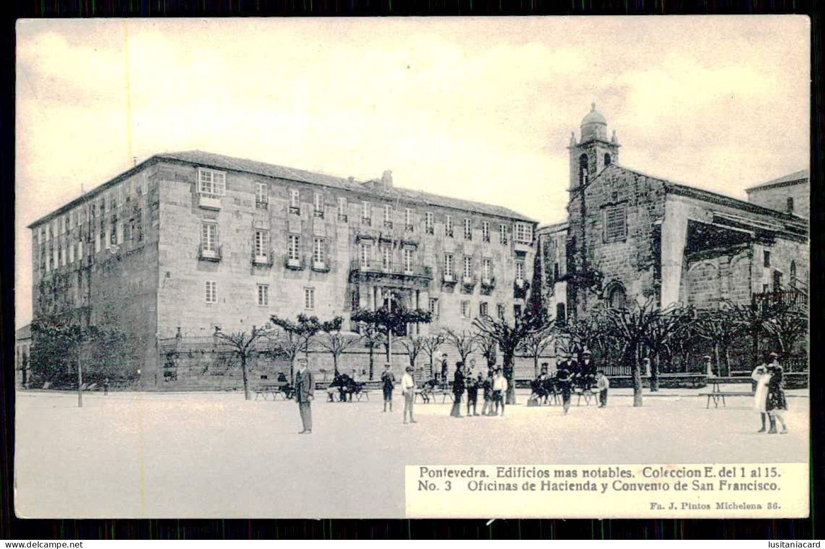 PONTEVEDRA- Edificios Mas Notables.Oficinas De .,.(Ed. Collecion E. Del 1 Al 15 - Nº 3 / Fa. J. Pintos)carte Postale - Pontevedra