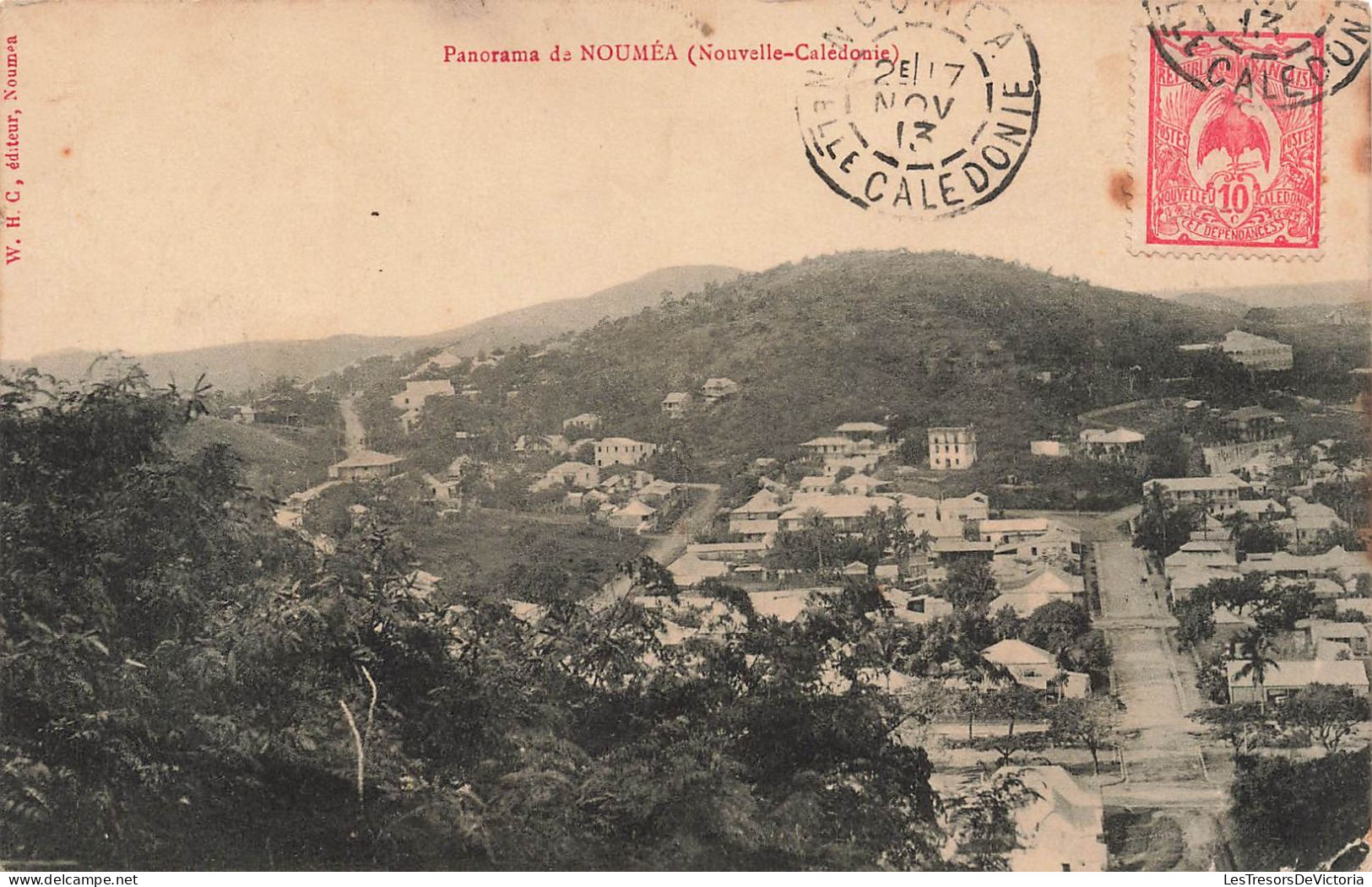 Nouvelle Calédonie - Panorama De Nouméa - Oblitéré Nouméa 1913 -  Carte Postale Ancienne - New Caledonia