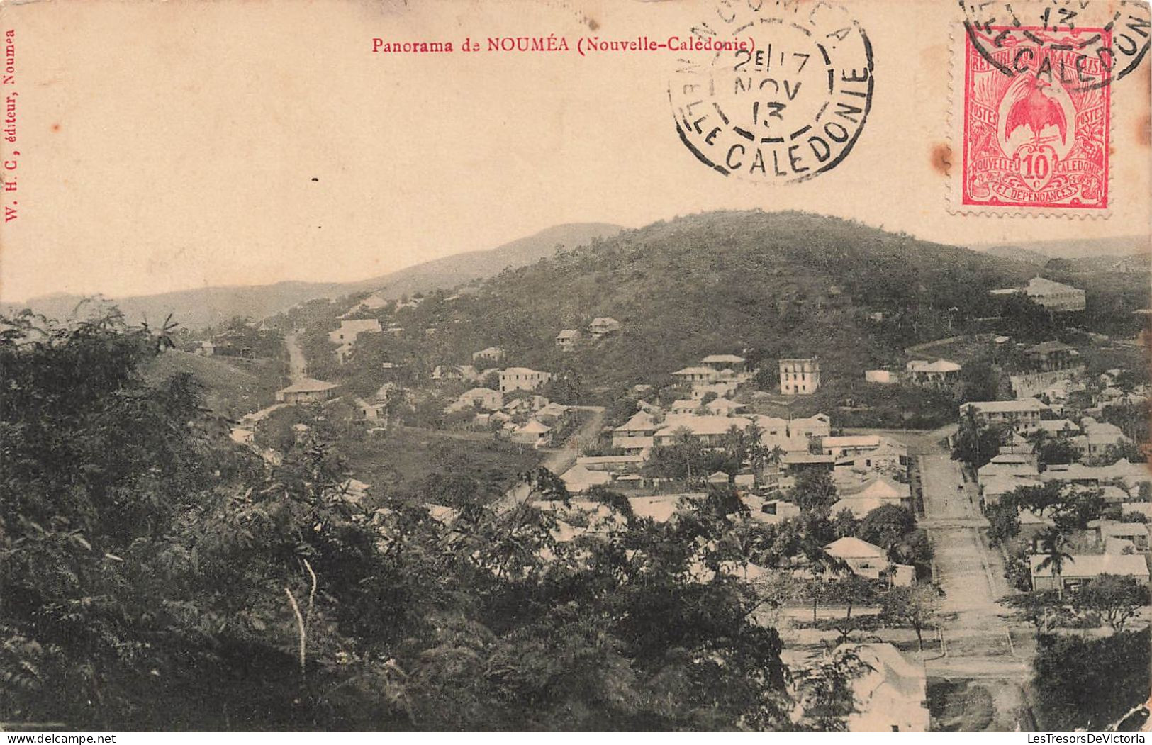 Nouvelle Calédonie - Panorama De Nouméa - Oblitéré Nouméa 1913 -  Carte Postale Ancienne - Nieuw-Caledonië