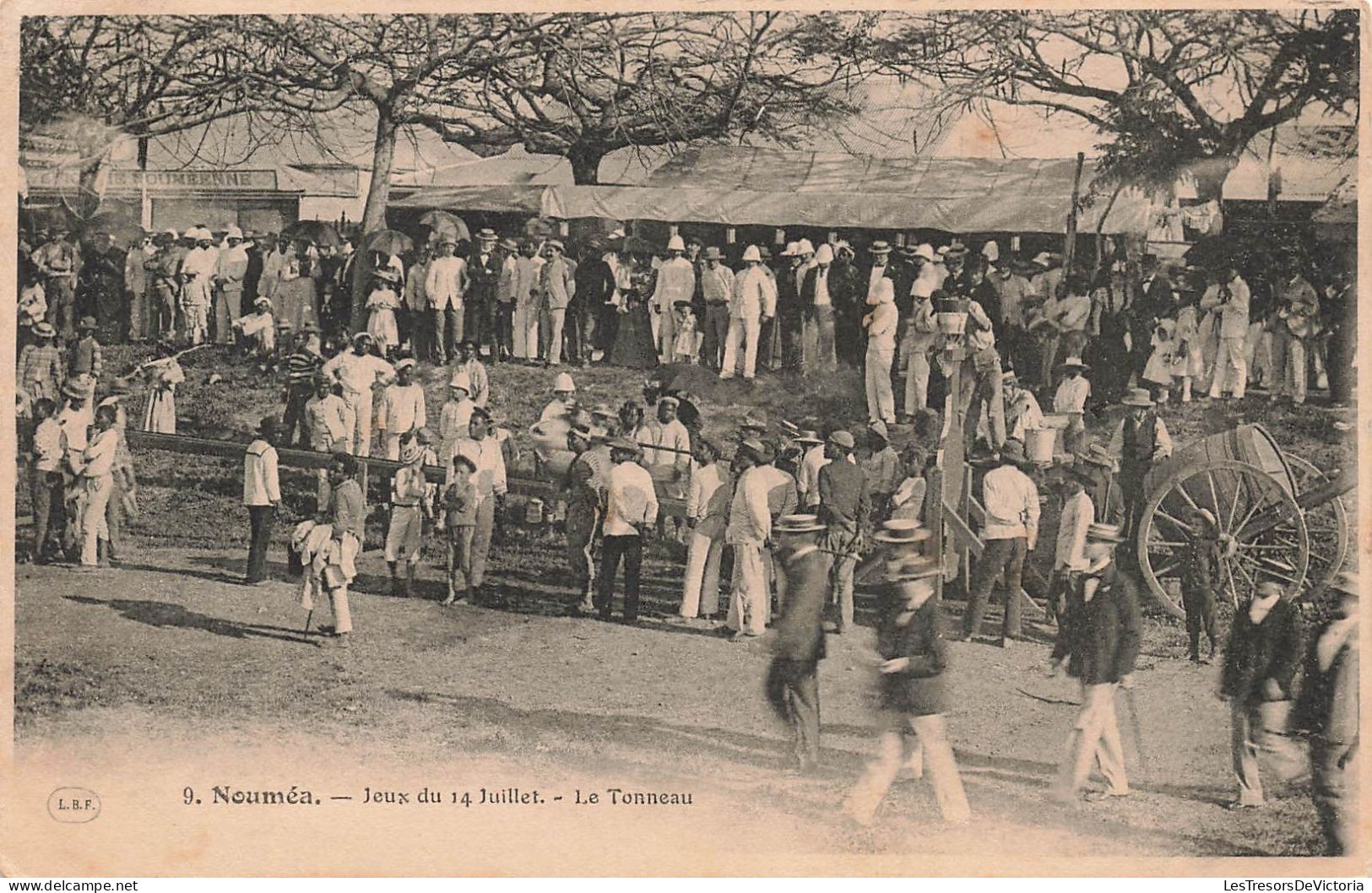 Nouvelle Calédonie - Nouméa - Jeux Du 14 Juillet - Le Tonneau - Animé  -  Carte Postale Ancienne - Nouvelle-Calédonie