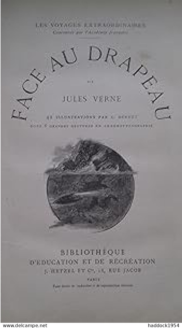 Face Au Drapeau Jules VERNE Hetzel 1896 - Aventura