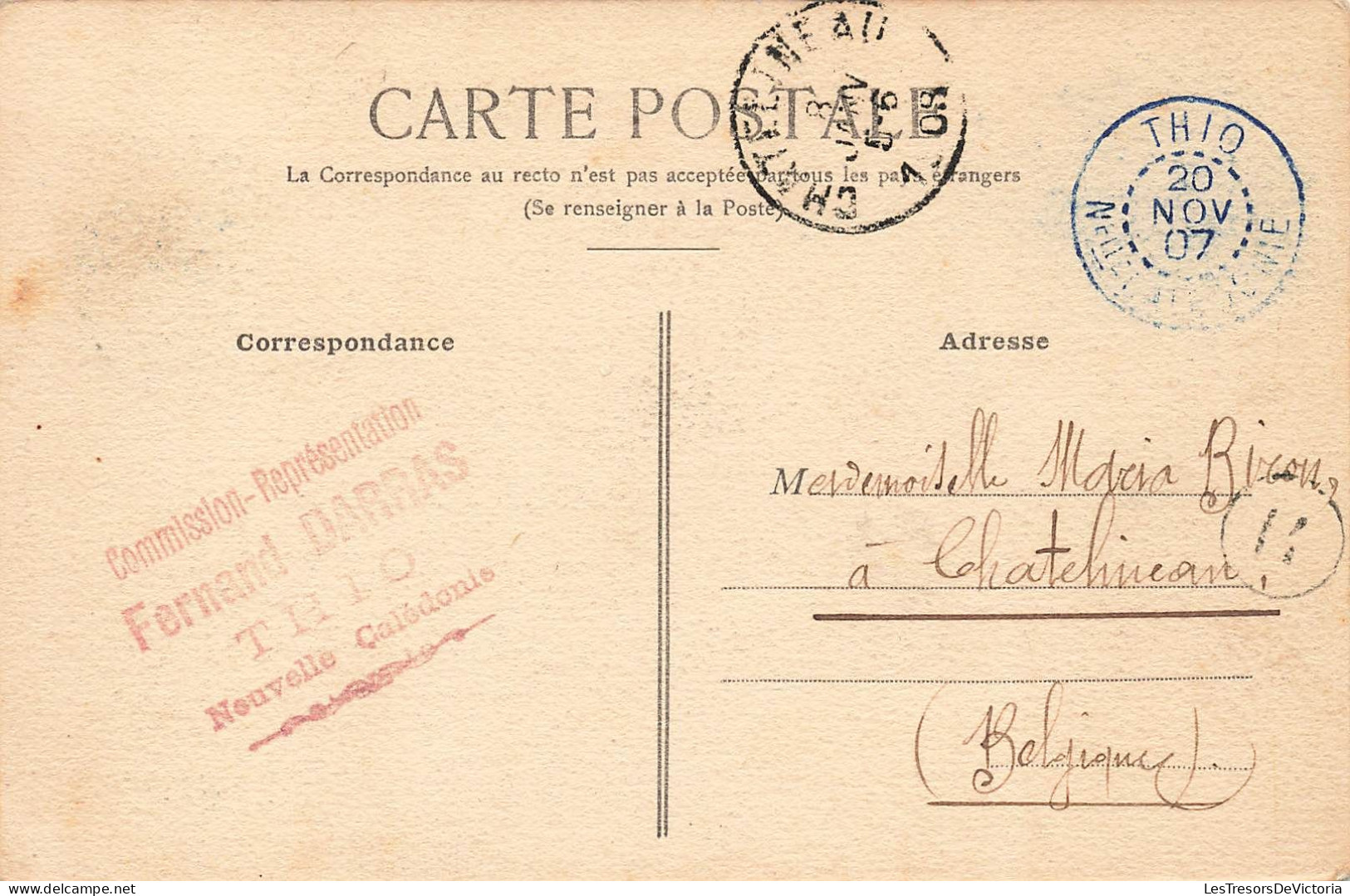 Nouvelle Calédonie - Colonie Française - Nouméa - Oblitéré 1907 - Hopital Militaire  -  Carte Postale Ancienne - Neukaledonien