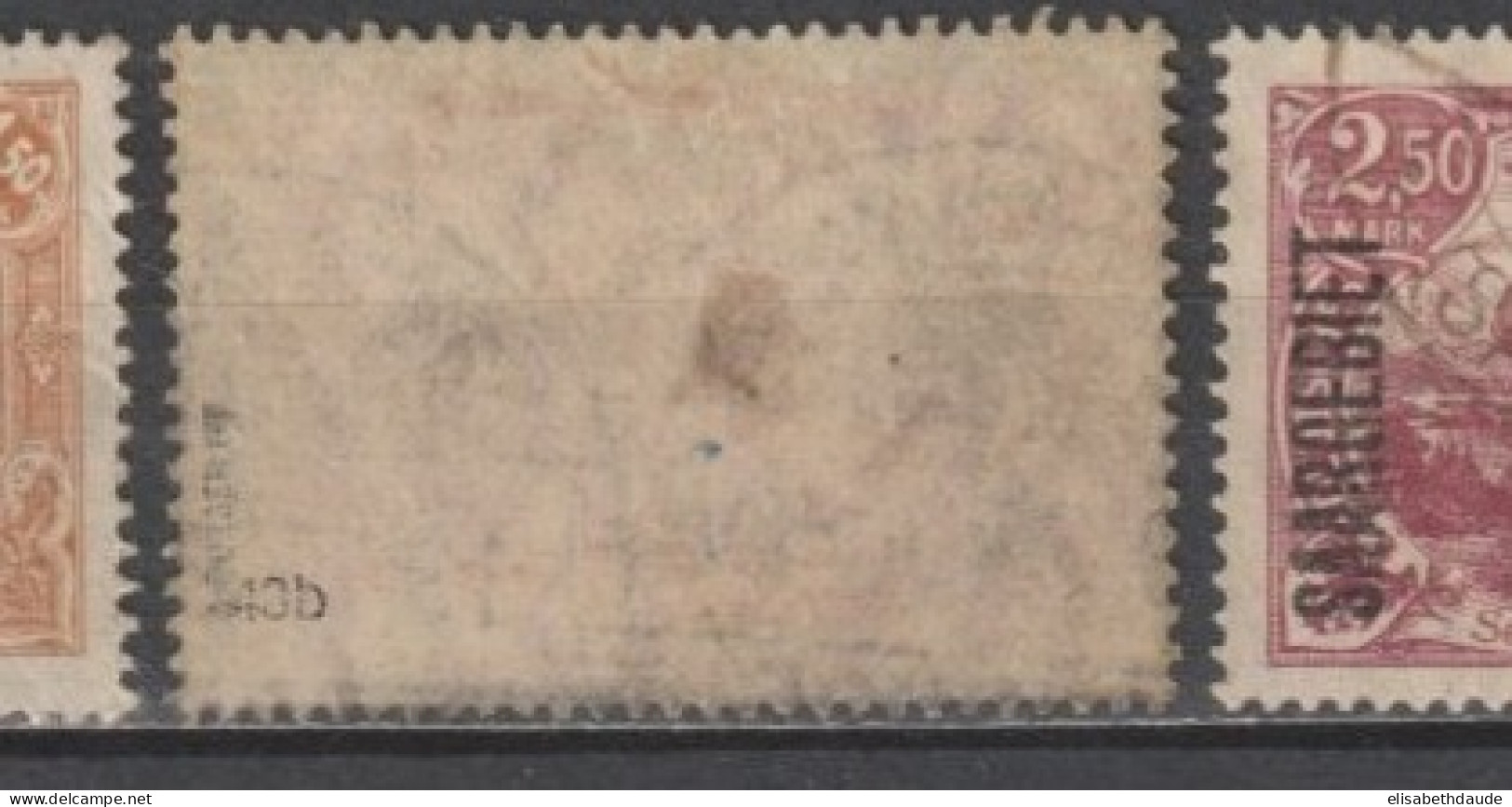 SAAR - 1920 - LOT OBLITERES Dont 1 SIGNE BPP ! - Used Stamps