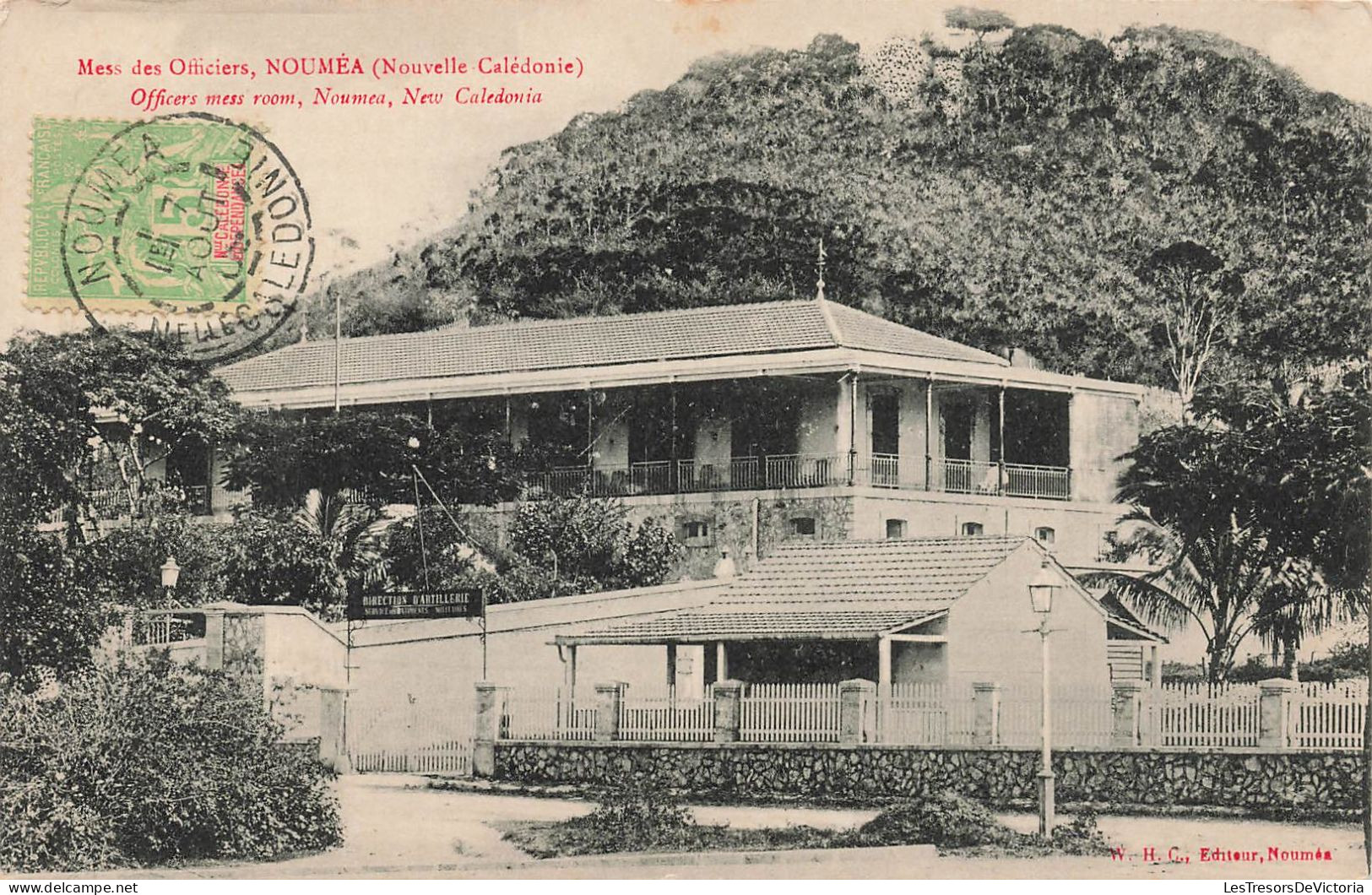 Nouvelle Calédonie- Nouméa - Mess Des Officiers - Oblitéré 1909  -  Carte Postale Ancienne - New Caledonia